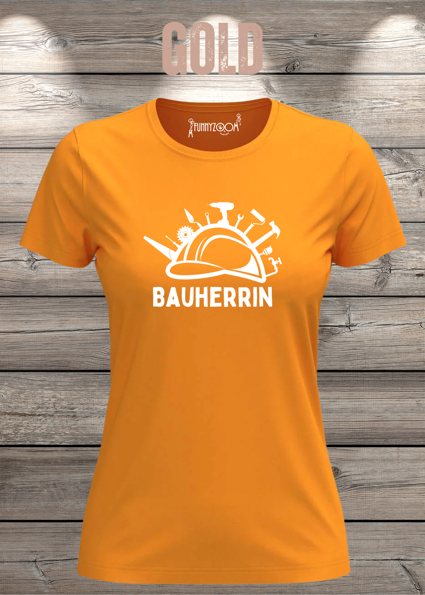 Damen T-Shirt Bauherrin Geschenkidee für Hausbesitzerin Witziges T-Shirt mit Spruch Lustiges Freizeit T-Shirt Haus bauen