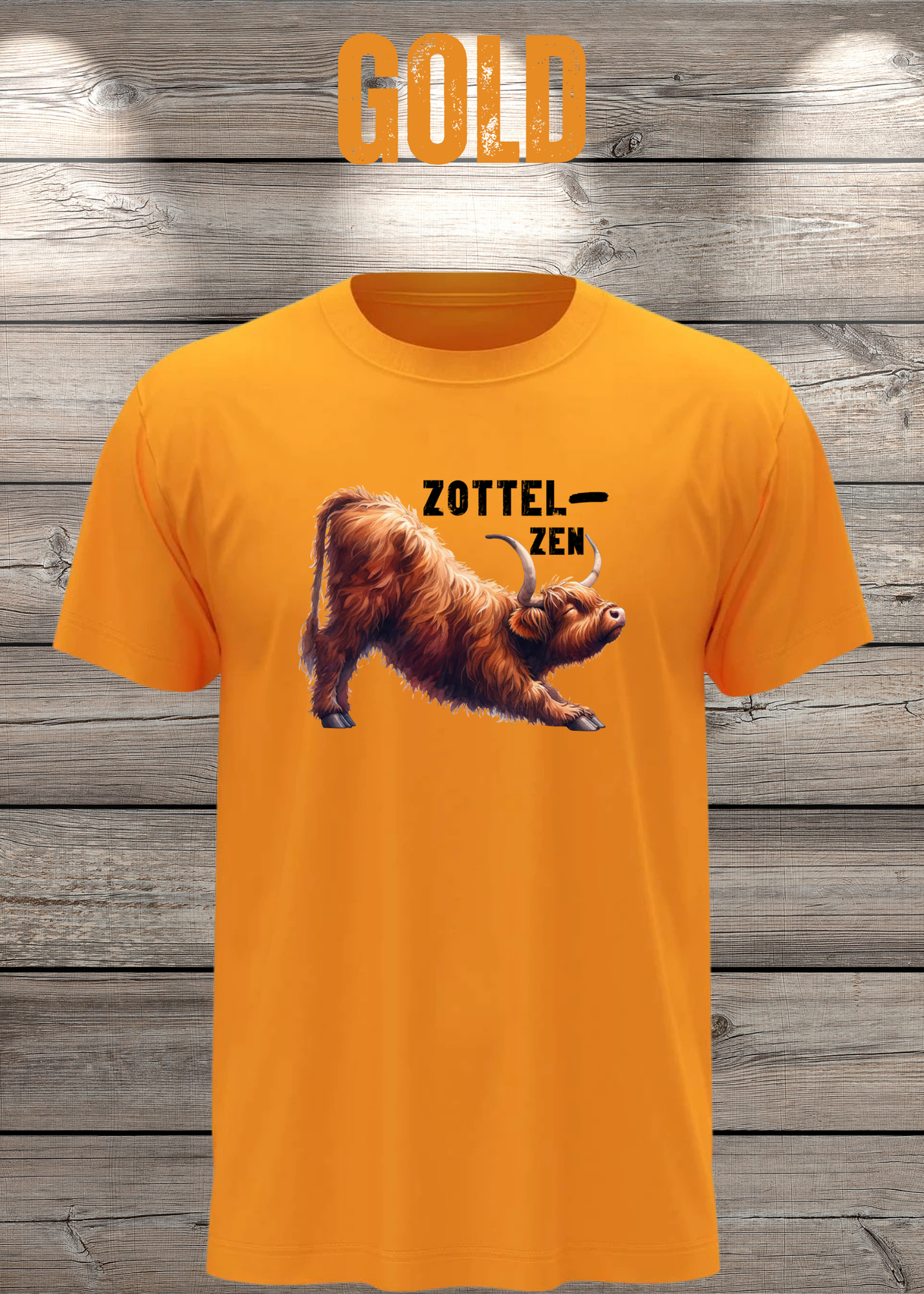 Highland Kuh Unisex T-Shirt - Zottel-Zen - Entspannte Vibes