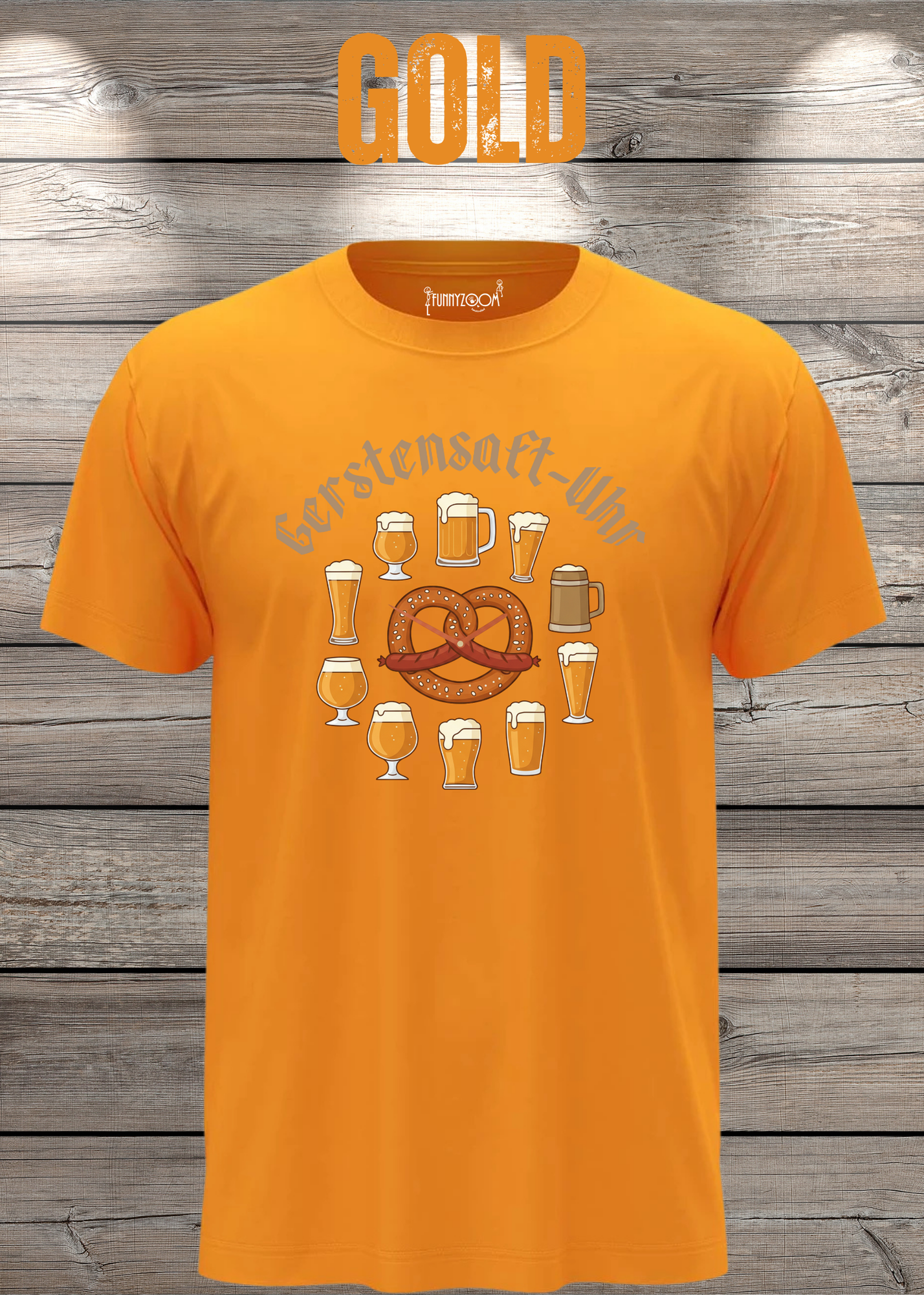 T-Shirt Gerstensaft Uhr Bieruhr Geschenkidee T-Shirt Freizeit T-Shirt Unisex in vielen Farben und Größen