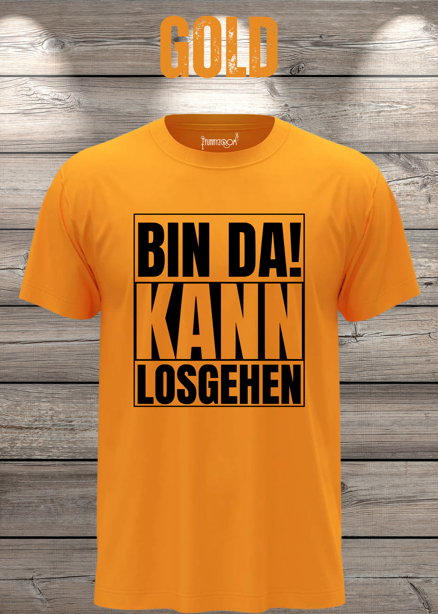 Bin da kann losgehen T-Shirt Witziger Spruch Geschenkidee Unisex