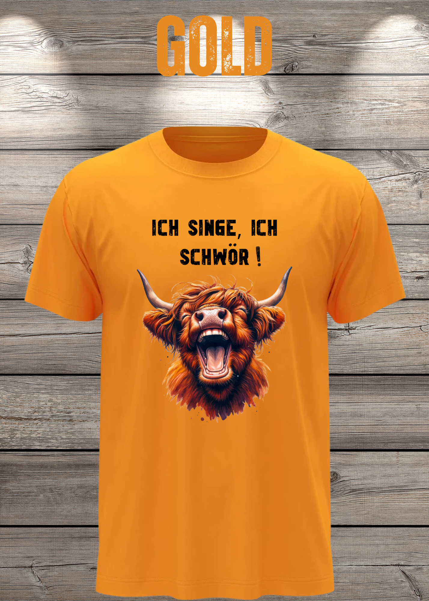 Highland Kuh Unisex T-Shirt - Ich singe, ich schwör! (Spoiler: Sie schreit!)