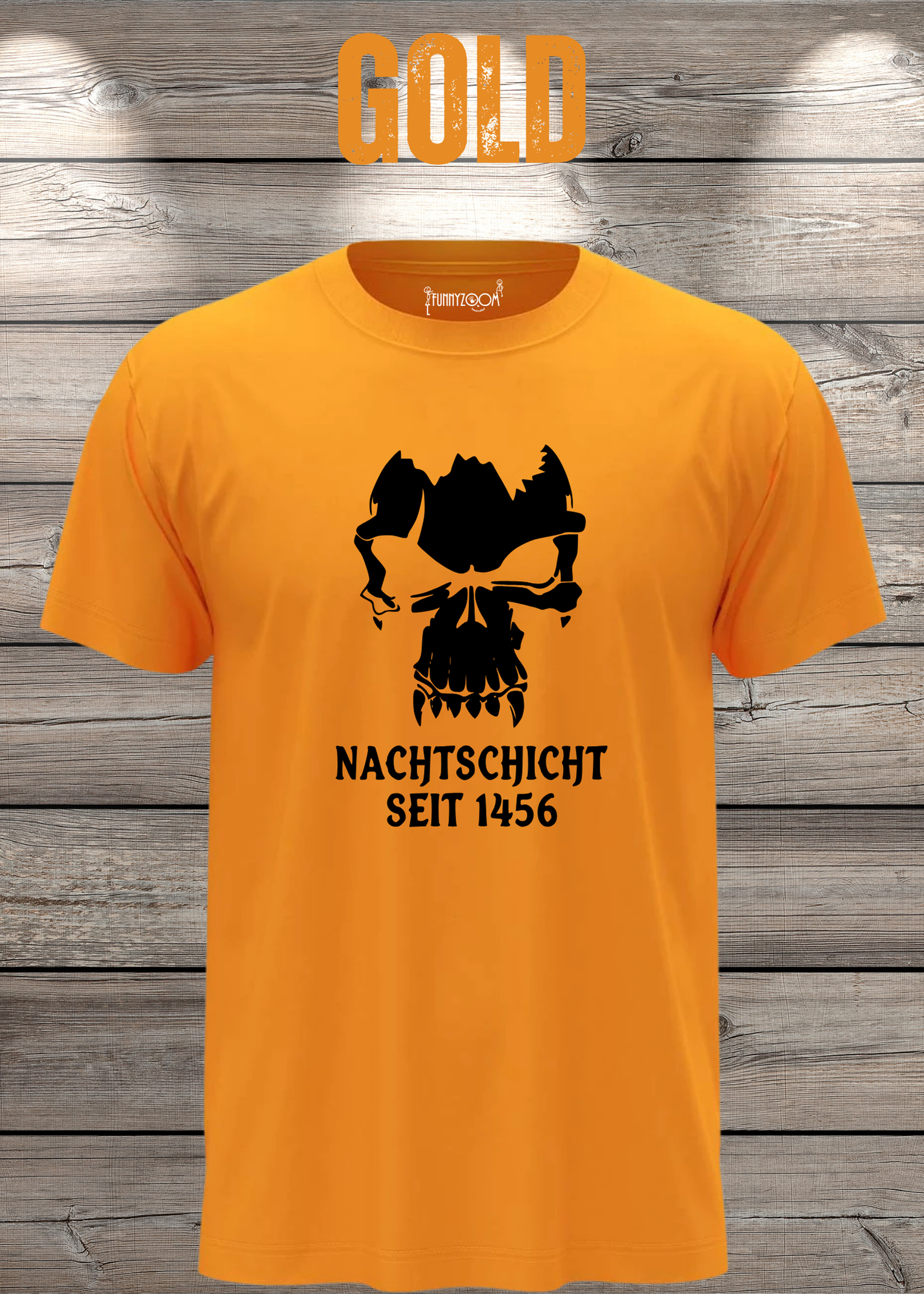 Gothic T-Shirt Skull Totenkopf Vampir Nachtschicht seit 1456 – Unisex Geschenkidee