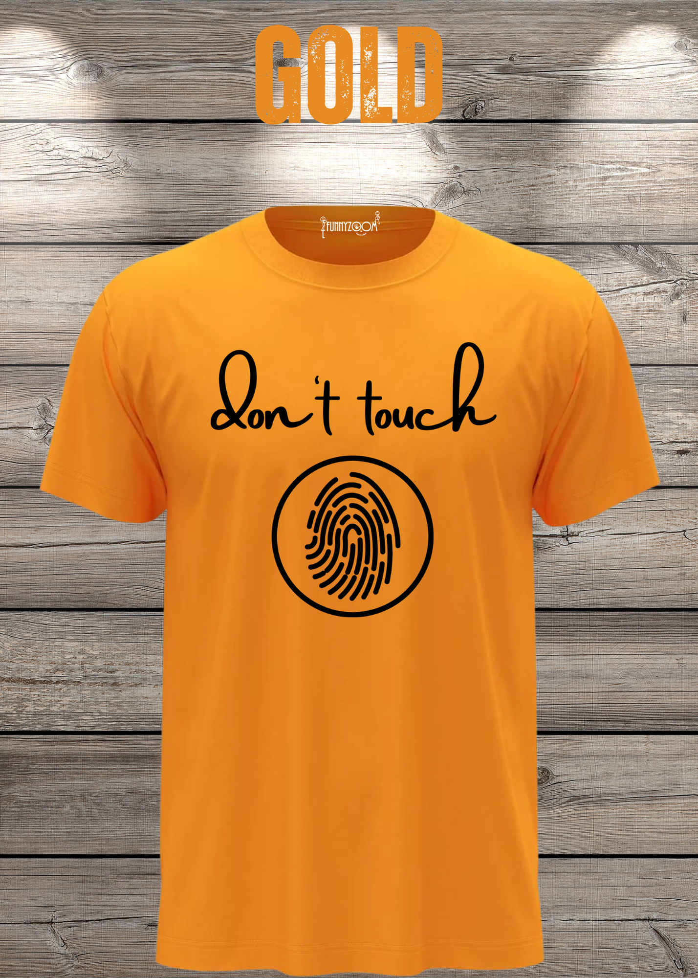 T-Shirt 'Don't touch Fingerprint' - Witziges Spruch-Shirt für Grenzensetzer