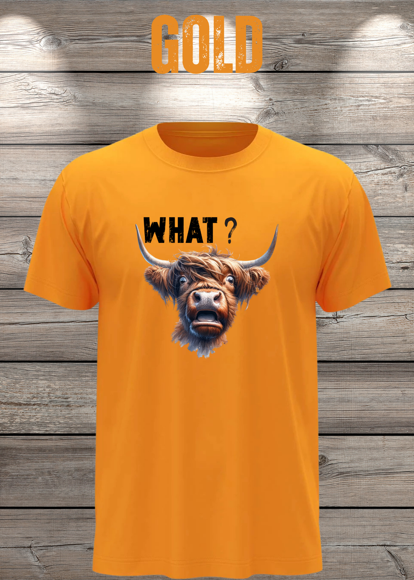 What?! Highland Kuh Unisex T-Shirt - Verwirrt aber Süß!