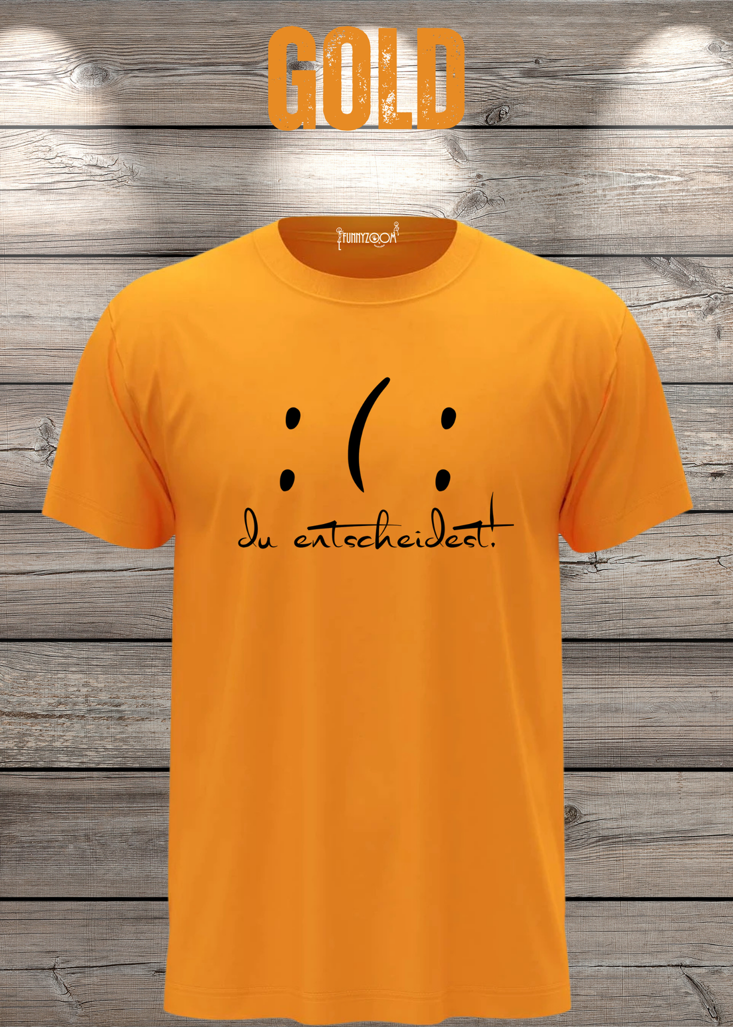 T-Shirt 'Du entscheidest' - Witziges Spruch-Shirt mit gutem & bösem Smiley