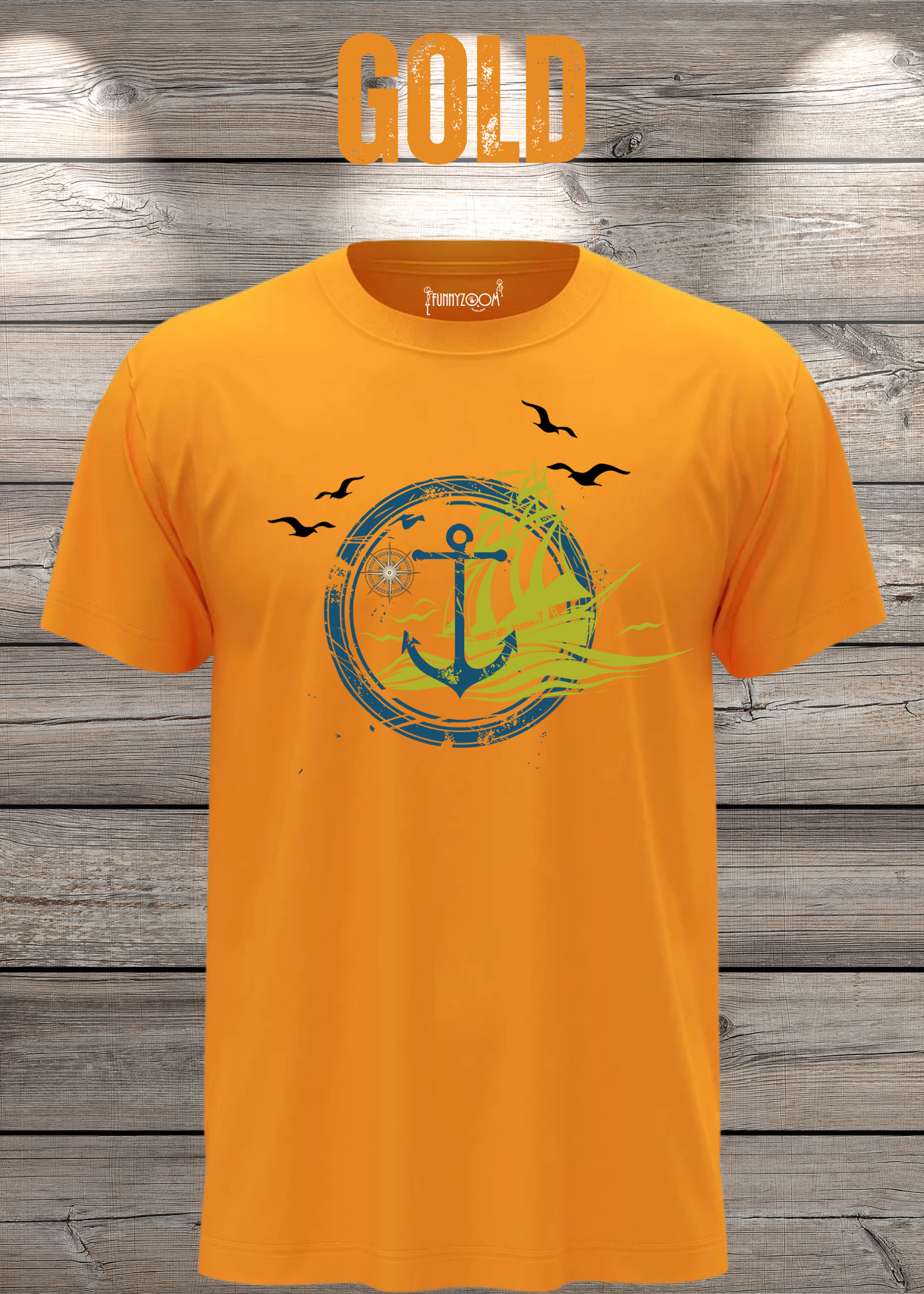 T-Shirt Schiff Anker Kompass Witziges T-Shirt mit Spruch Geschenkidee Freizeit T-Shirt Geburtstagsgeschenk Unisex