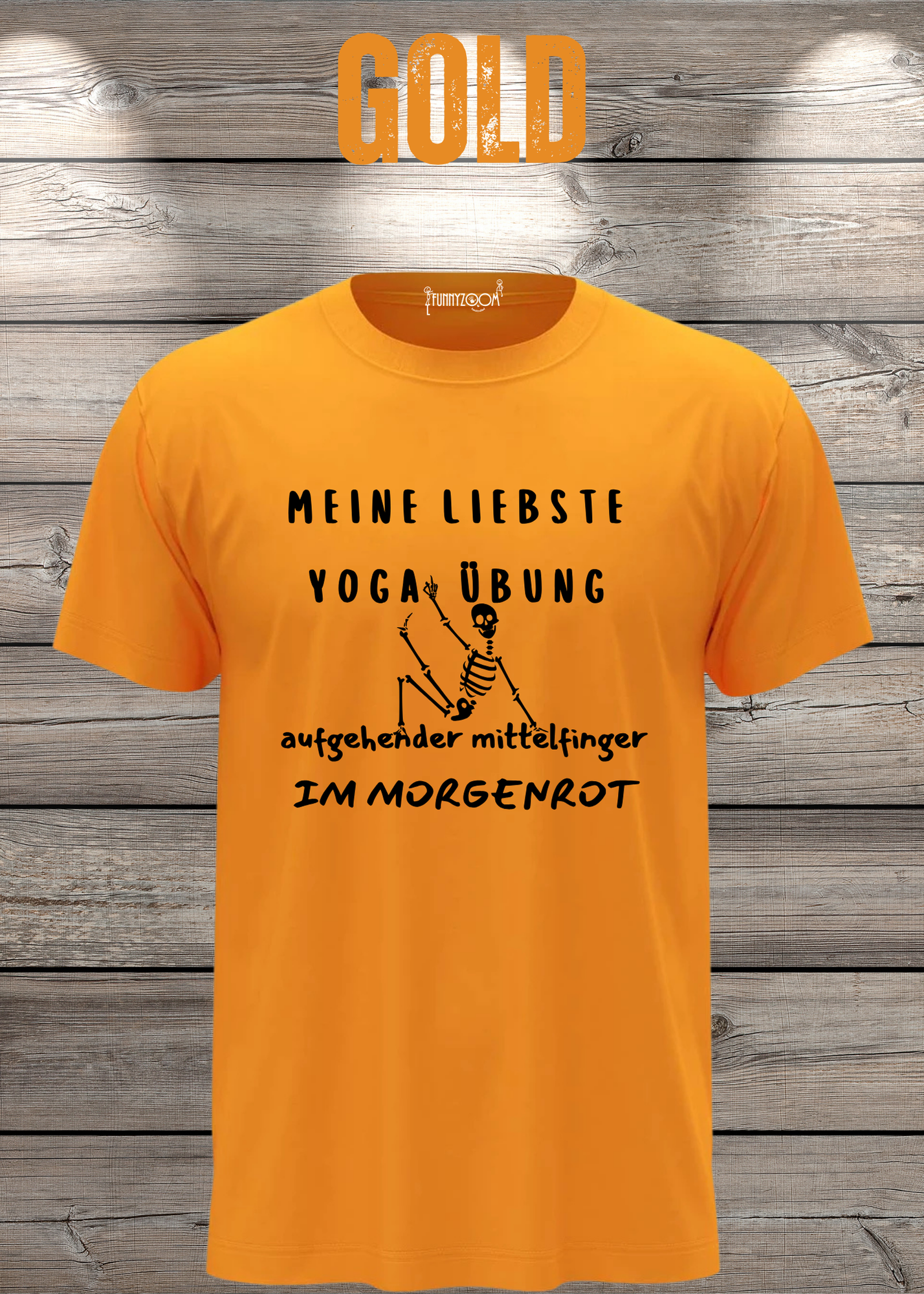Meine liebste Yoga Übung: Aufgehender Mittelfinger im Morgenrot - Witziges T-Shirt Unisex
