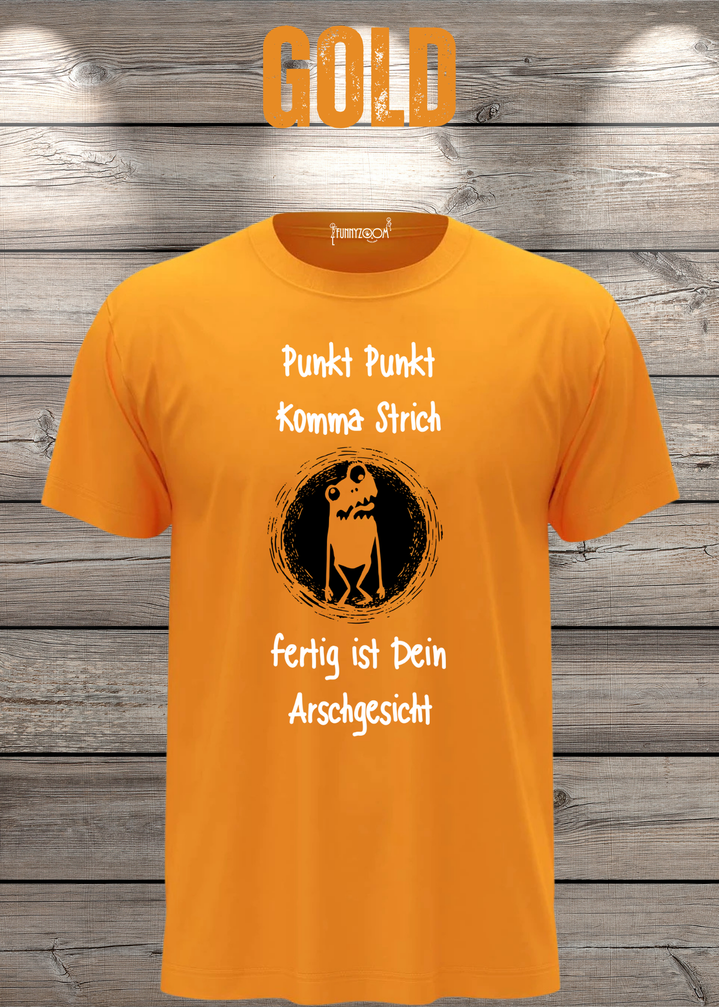Unisex T-Shirt Punkt Punkt Komma Strich fertig ist Dein Arschgesicht