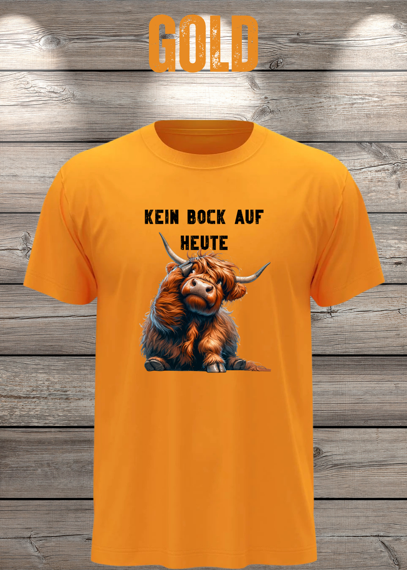 Highland Kuh Unisex T-Shirt Kein Bock auf heute - Montags-Mood