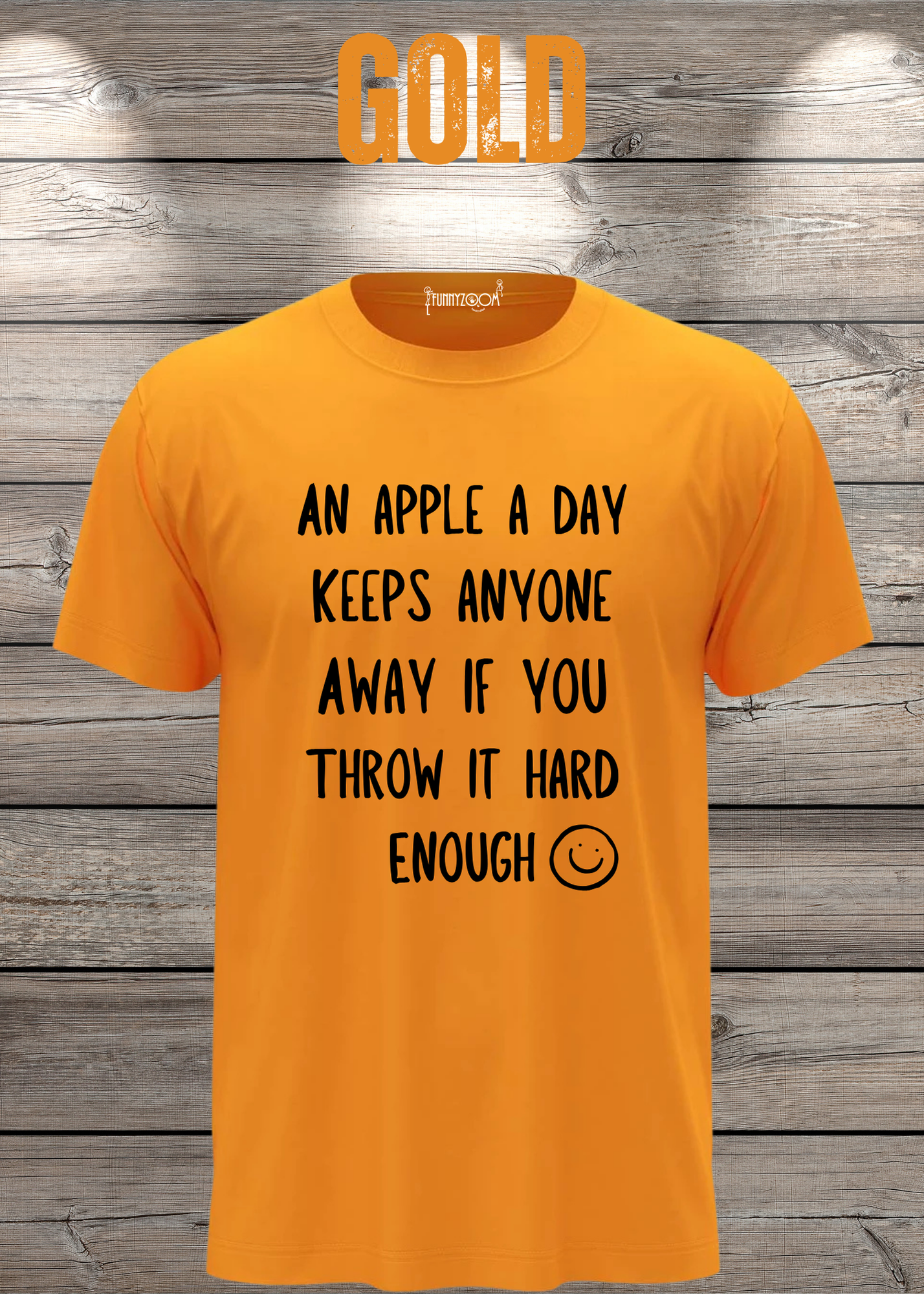T-Shirt An Apple a Day Keeps Anyone Away - Lustiger Spruch Geschenkidee Geburtstag Unisex