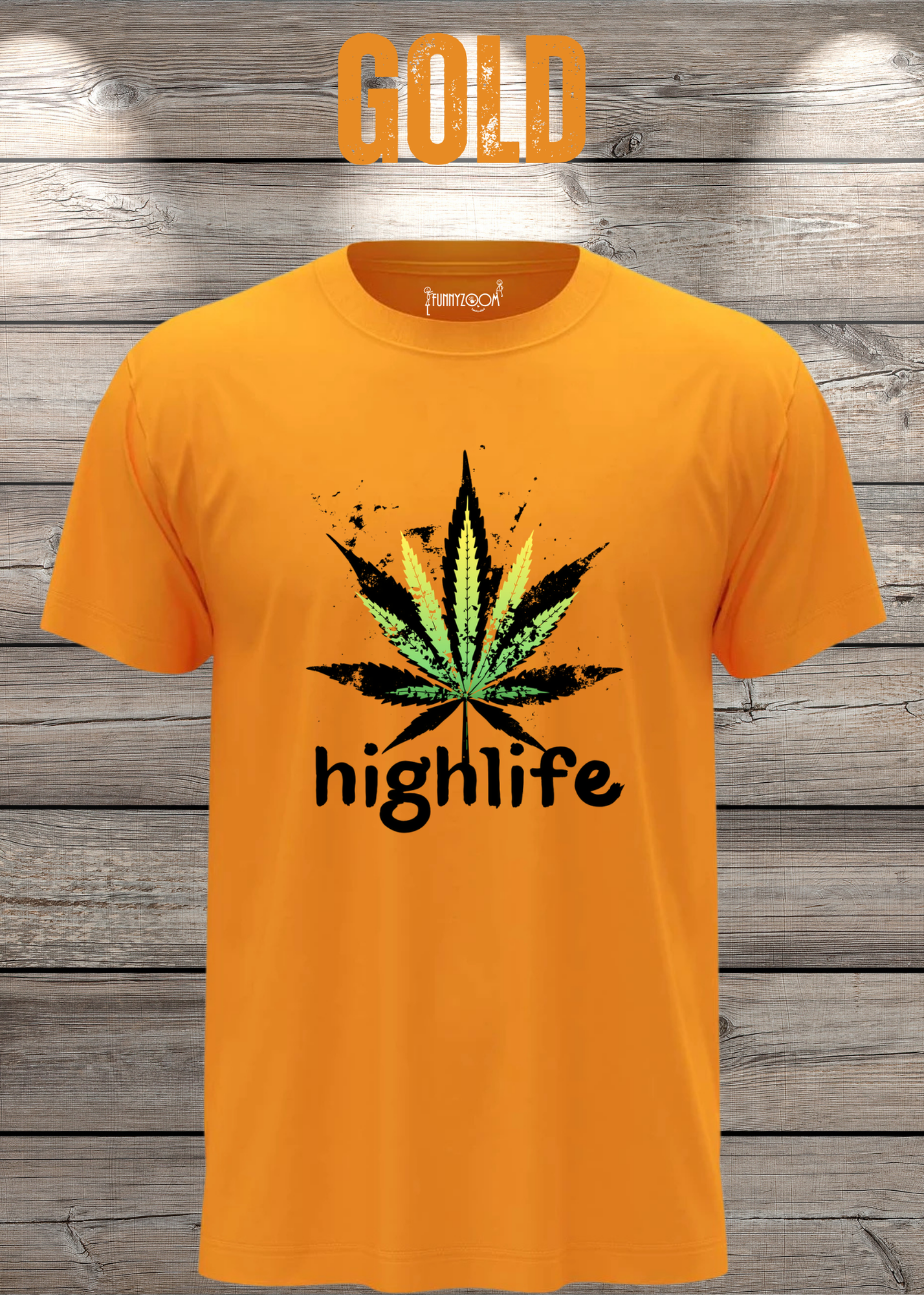 T-Shirt Highlife High Life - Marihuana Blatt Geschenkidee - Statement Unisex