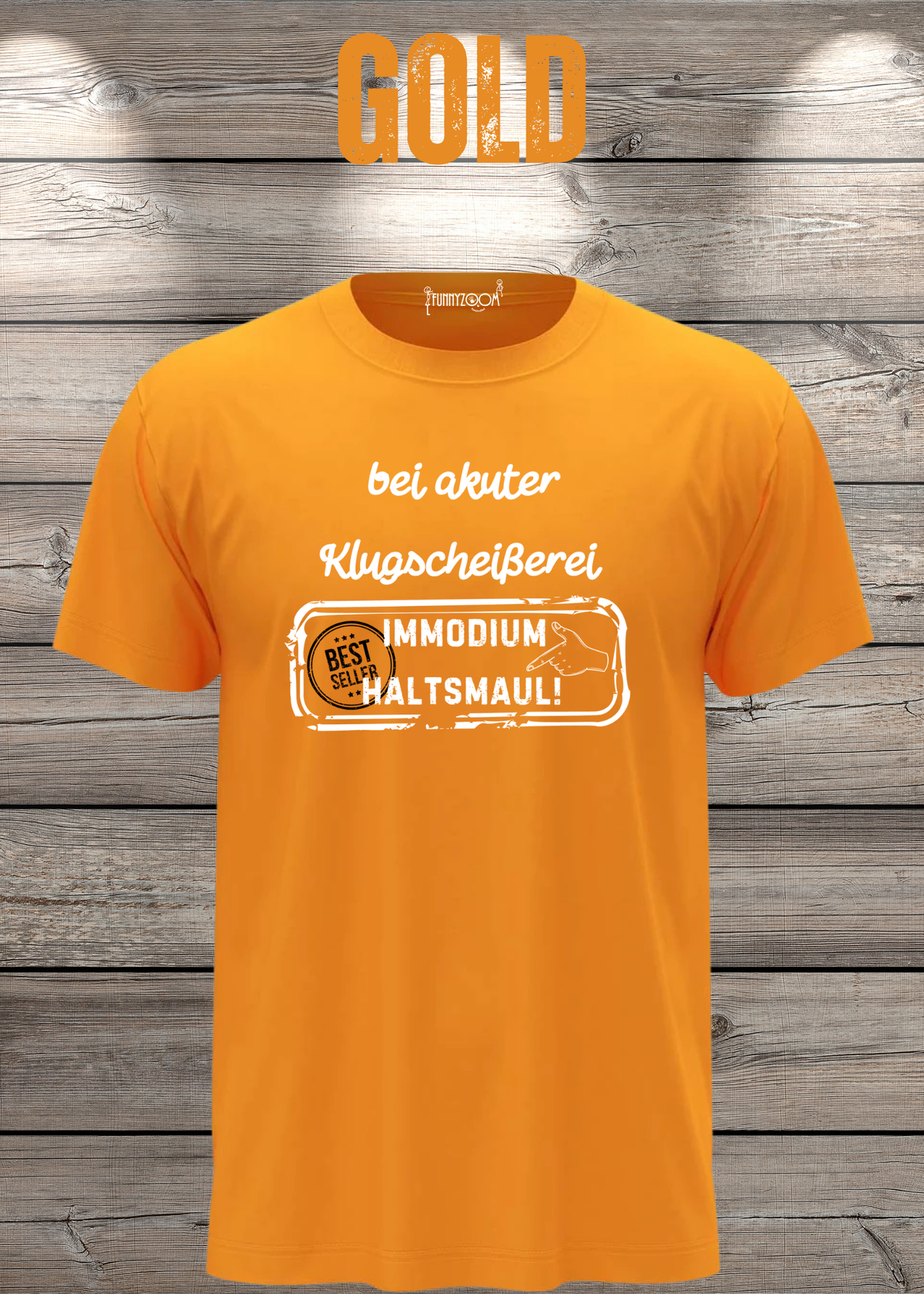 T-Shirt 'Bei akuter Klugscheisserei Immodium Halts Maul' - Witziges Anti-Besserwisser Shirt