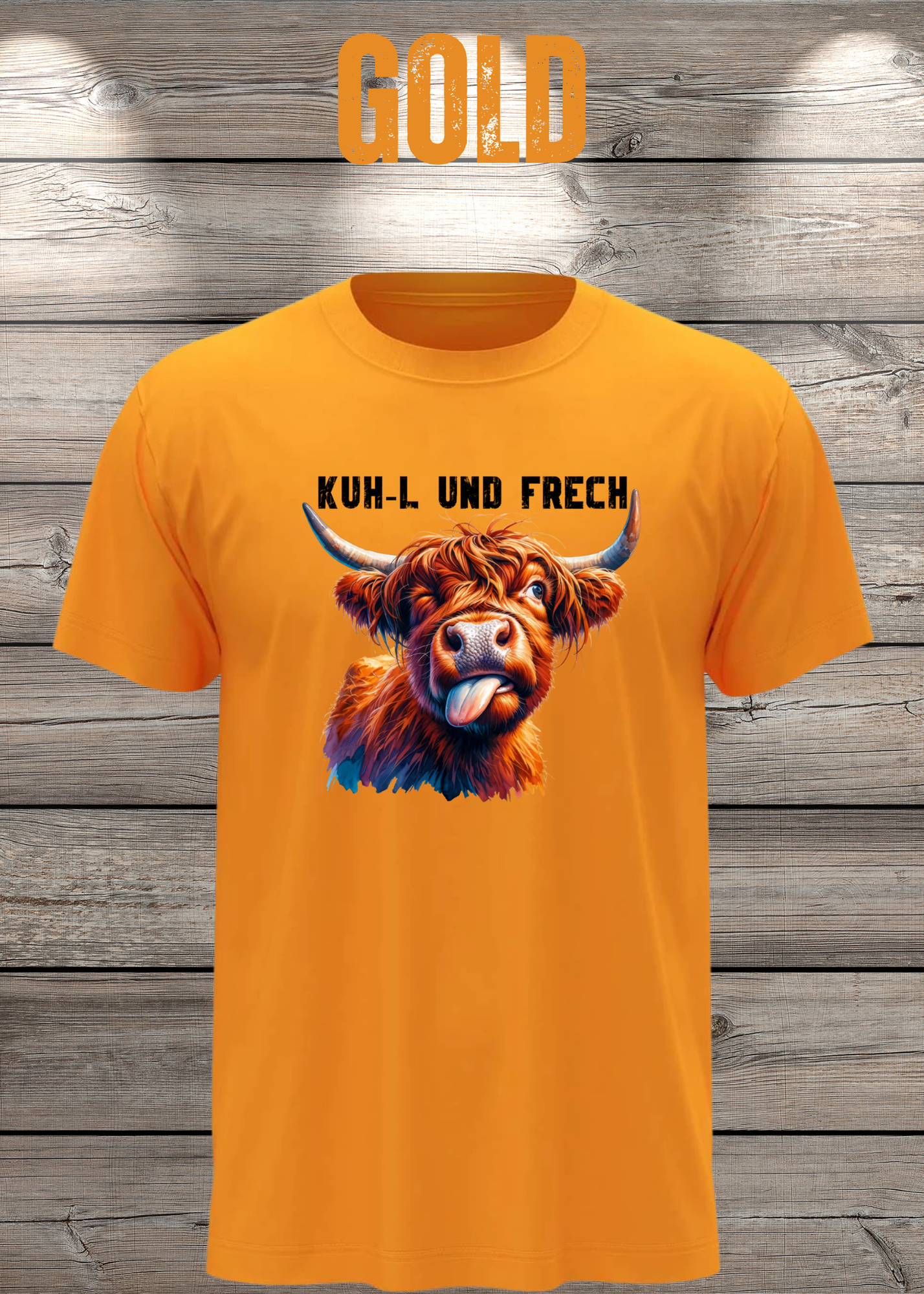 Highland Kuh Unisex T-Shirt Kuh-l und frech! Zottel-Power
