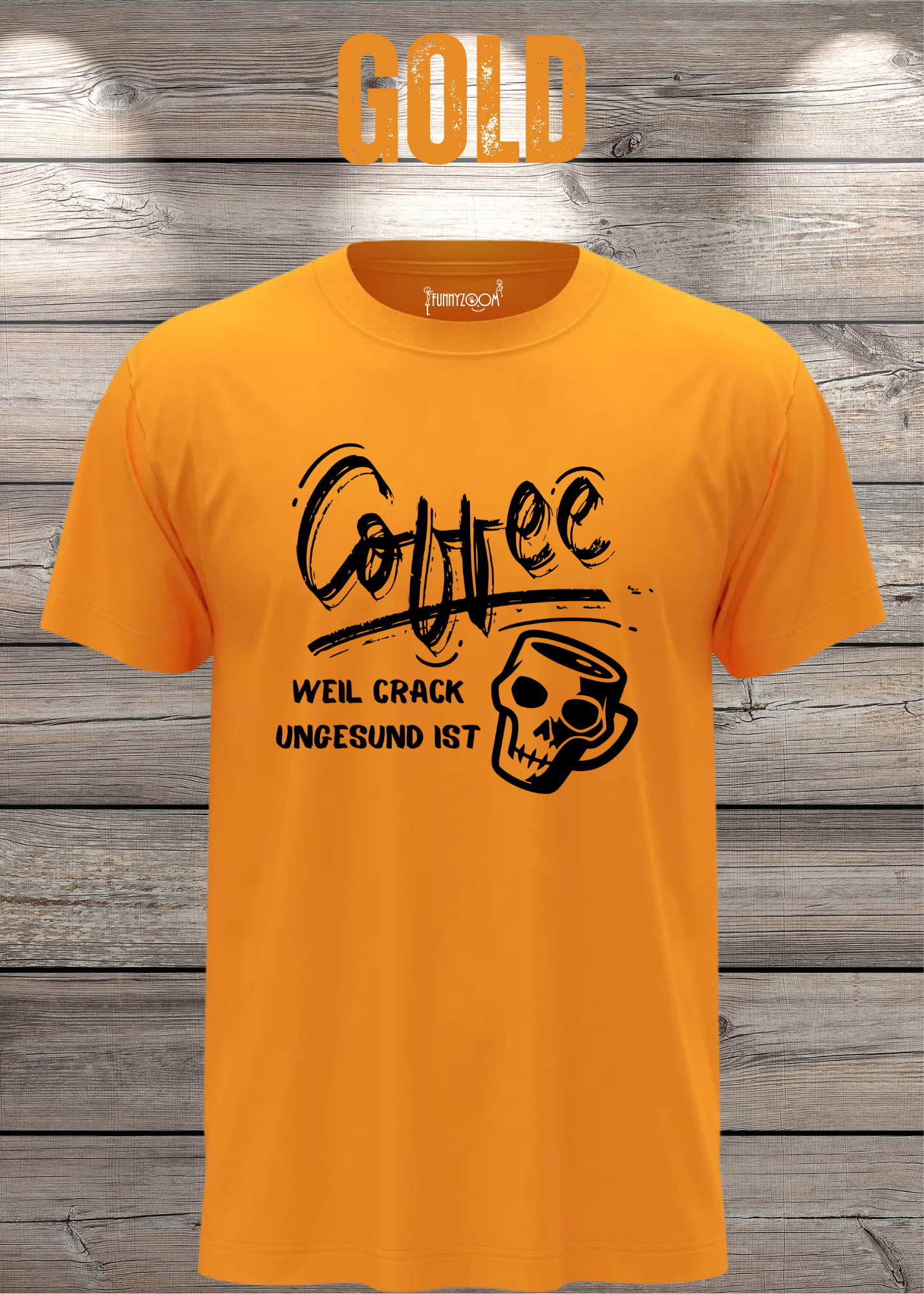 T-Shirt Coffee weil Crack ungesund ist Lustige Kaffee Sprüche Geschenkidee Geburtstag viele Farben Unisex
