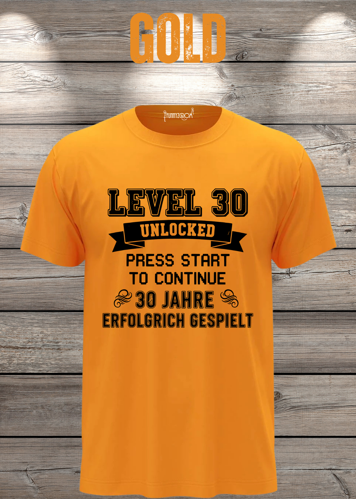T-Shirt Unisex 'Level 30' - 30er Geburtstag Gamer-Shirt für Levelaufsteiger