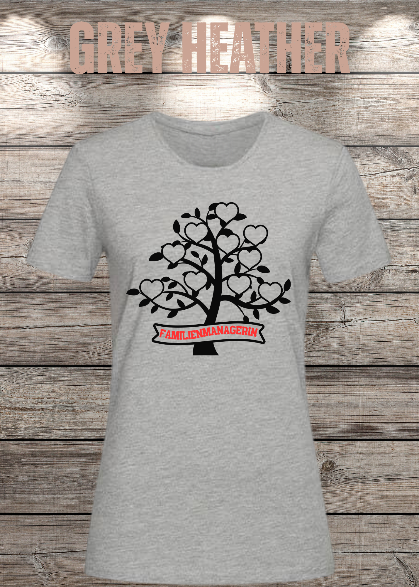 Familienmanagerin T-Shirt Damen – Herzbaum | Geschenk für Mama
