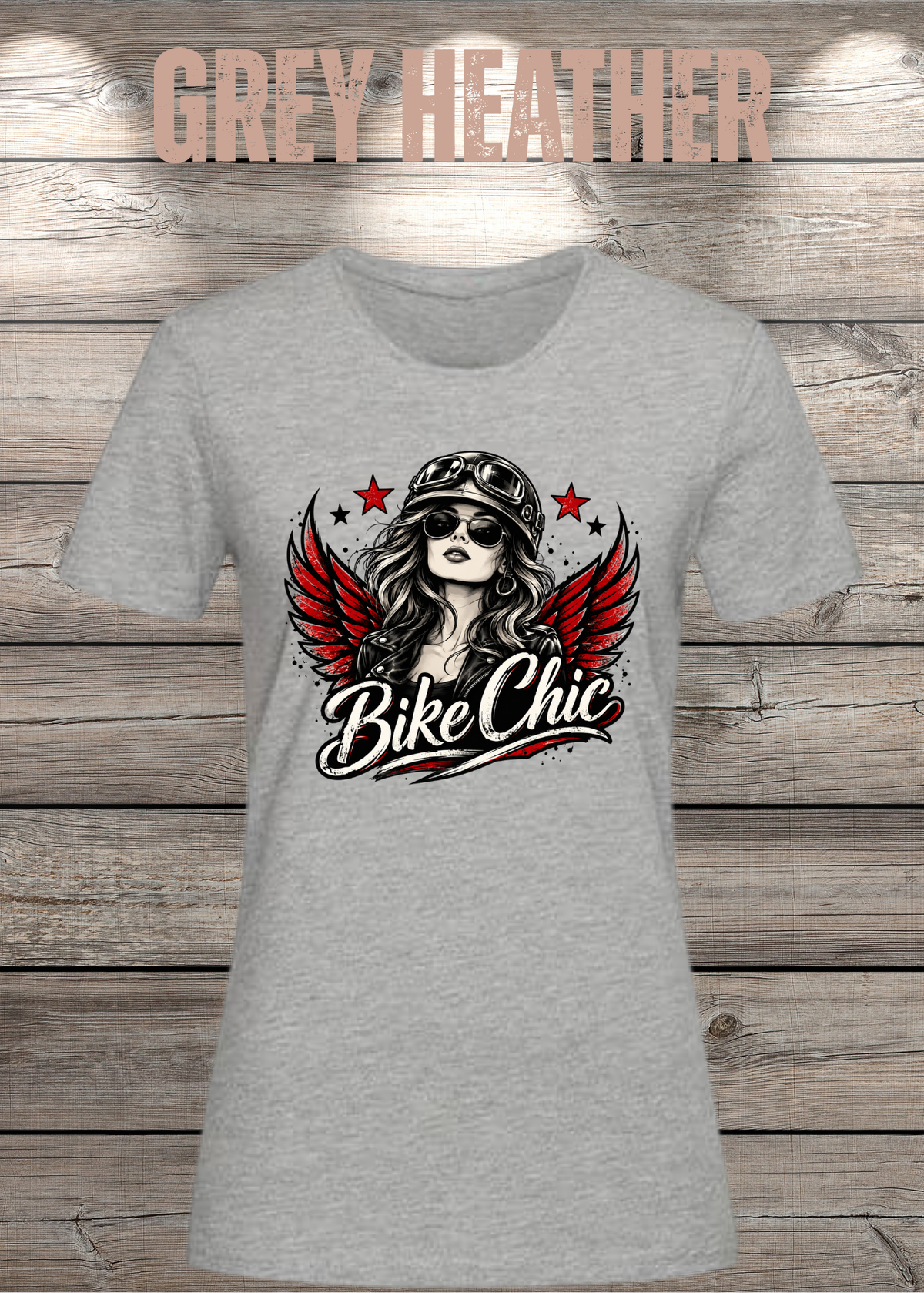 Bike Chic – Damen Biker T-Shirt | Rockiges Motorrad Shirt