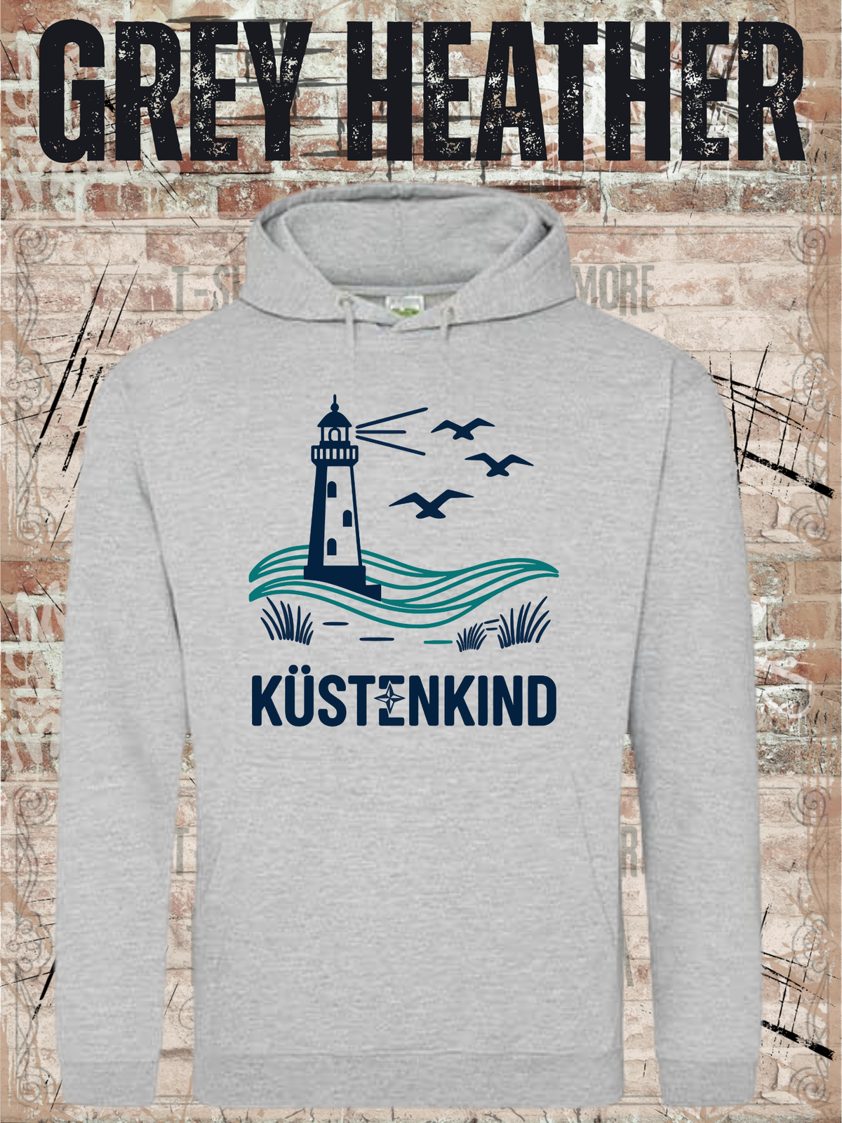 Küstenkind Hoodie mit Leuchtturm – Unisex