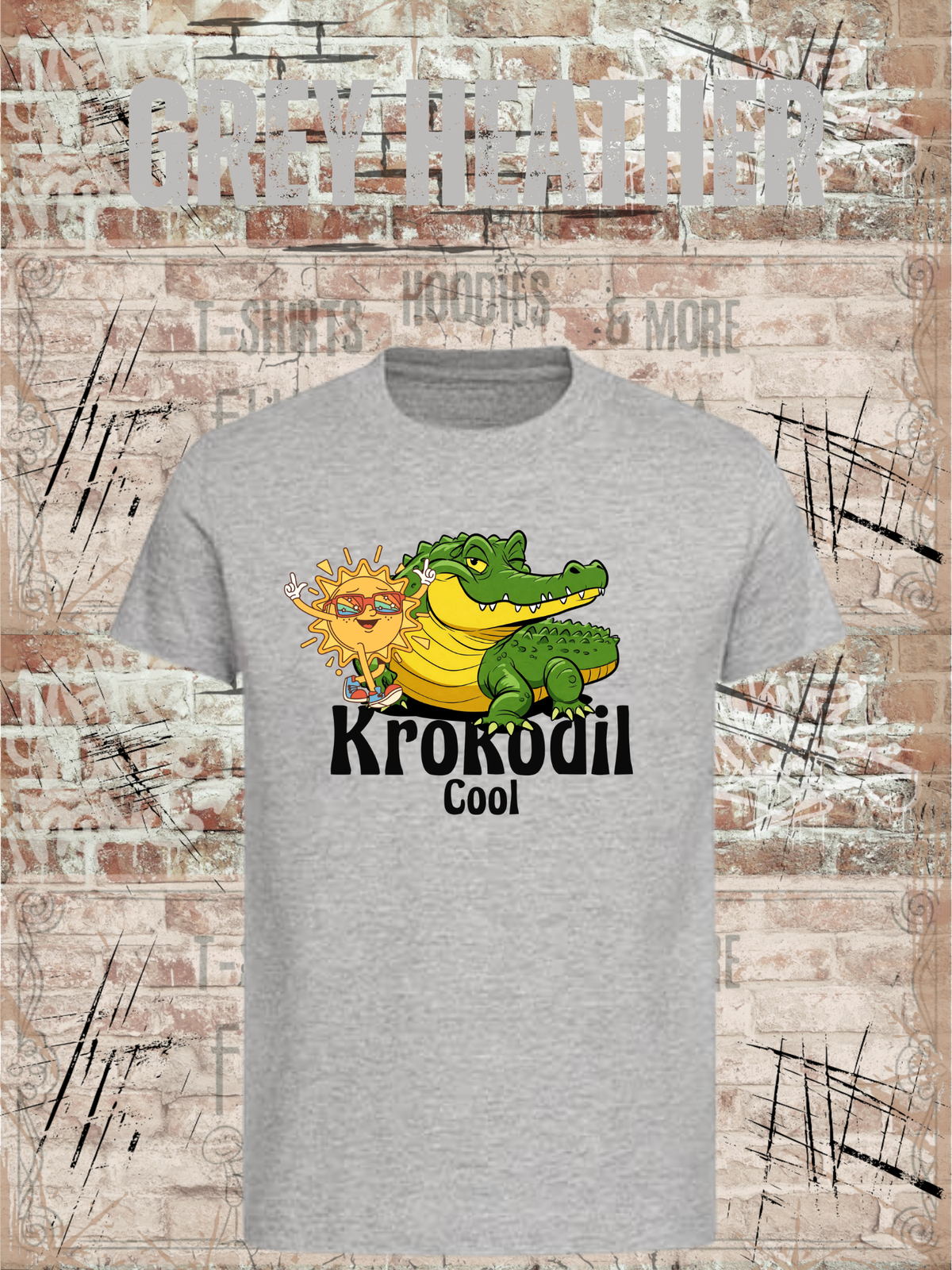 Krokodil Cool – Kinder T-Shirt für Jungen & Mädchen
