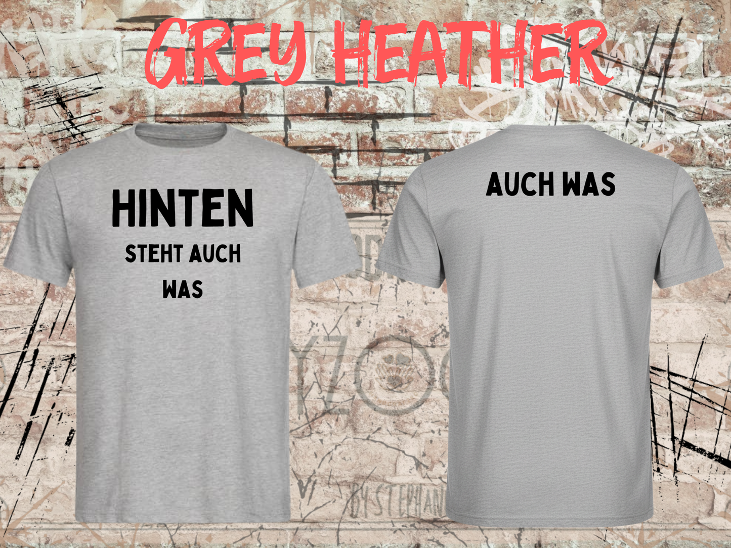 Hinten steht auch was – Lustiges Front & Back T-Shirt | Witziges Sprüche Shirt Damen & Herren