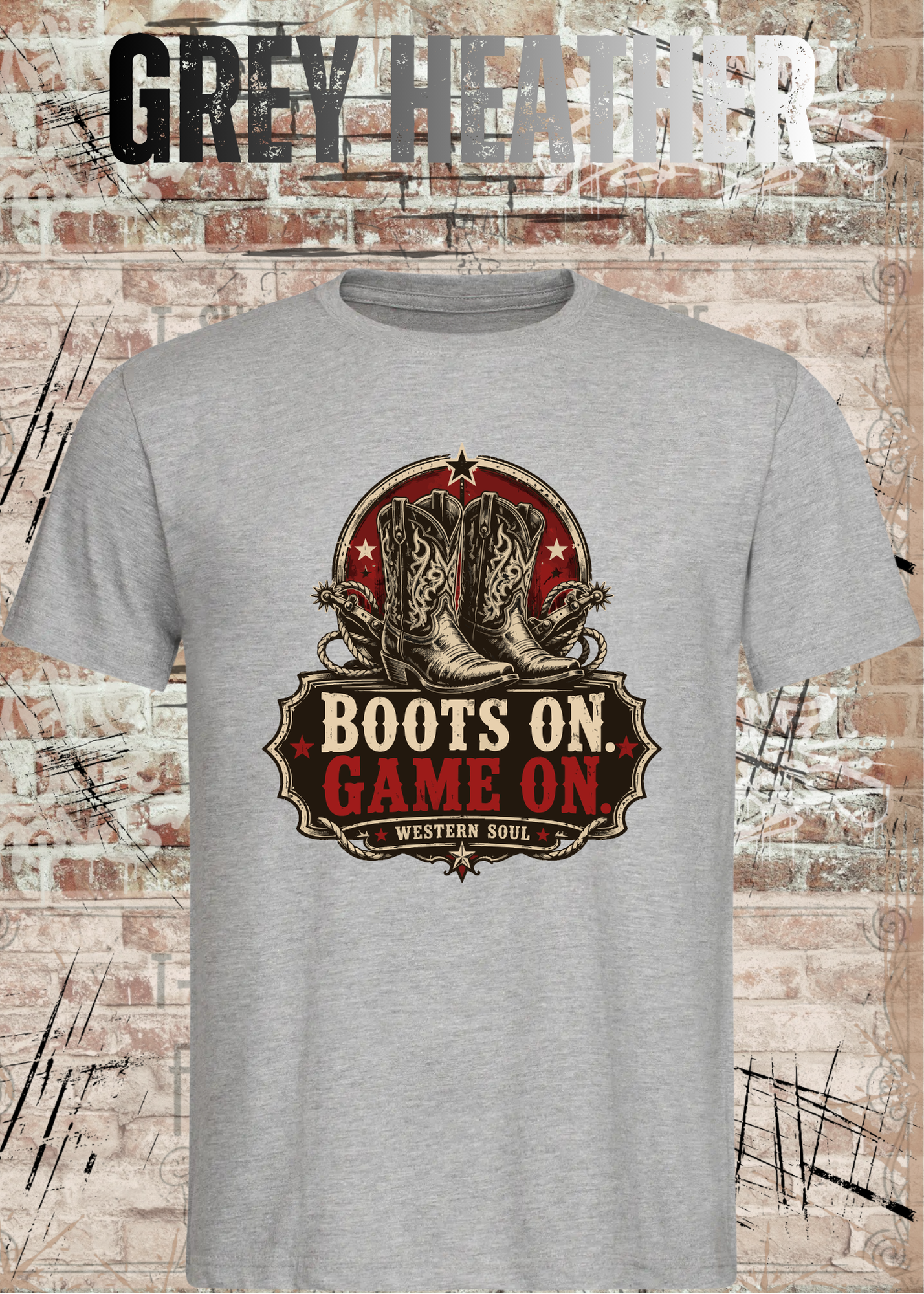 Boots On – Game On | Western Soul Unisex T-Shirt