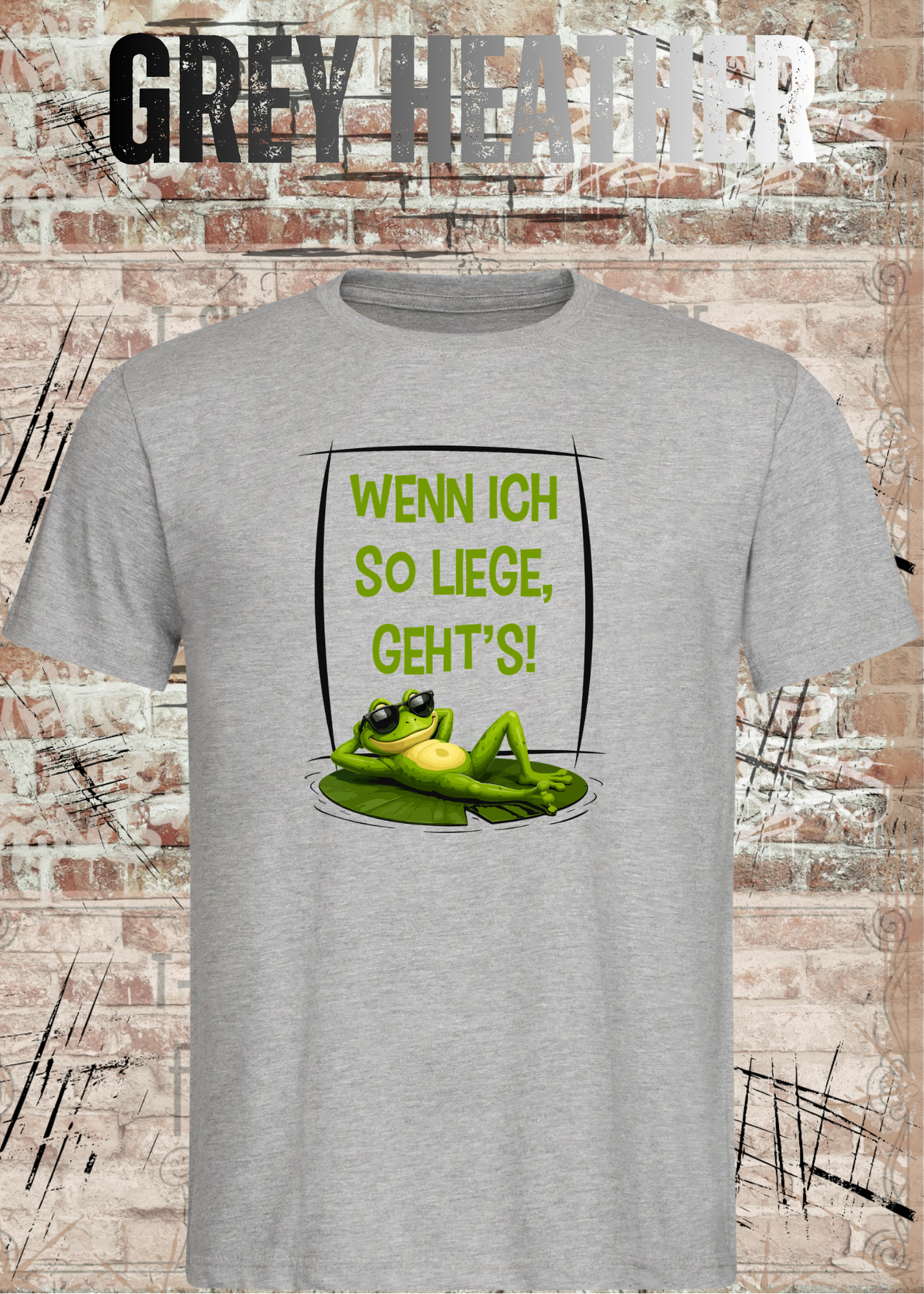 Wenn ich so liege, geht's! Frosch T-Shirt – Lustiges Fun Shirt mit chilligem Frosch