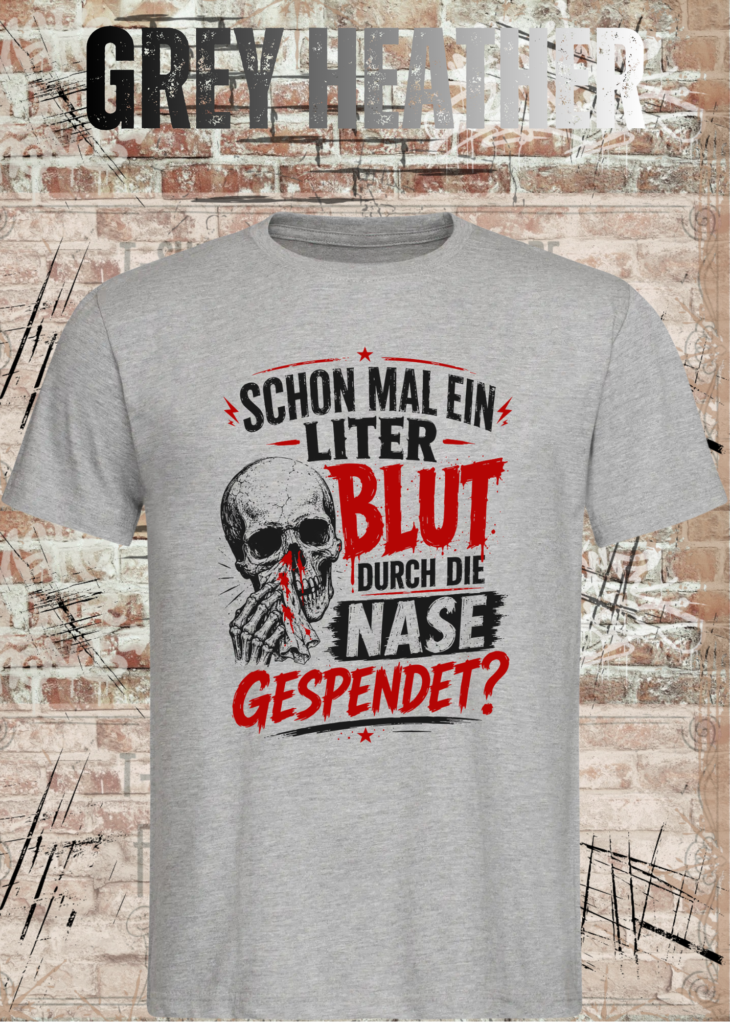 Schon mal ein Liter Blut durch die Nase gespendet? – Lustiges Vintage Unisex T-Shirt