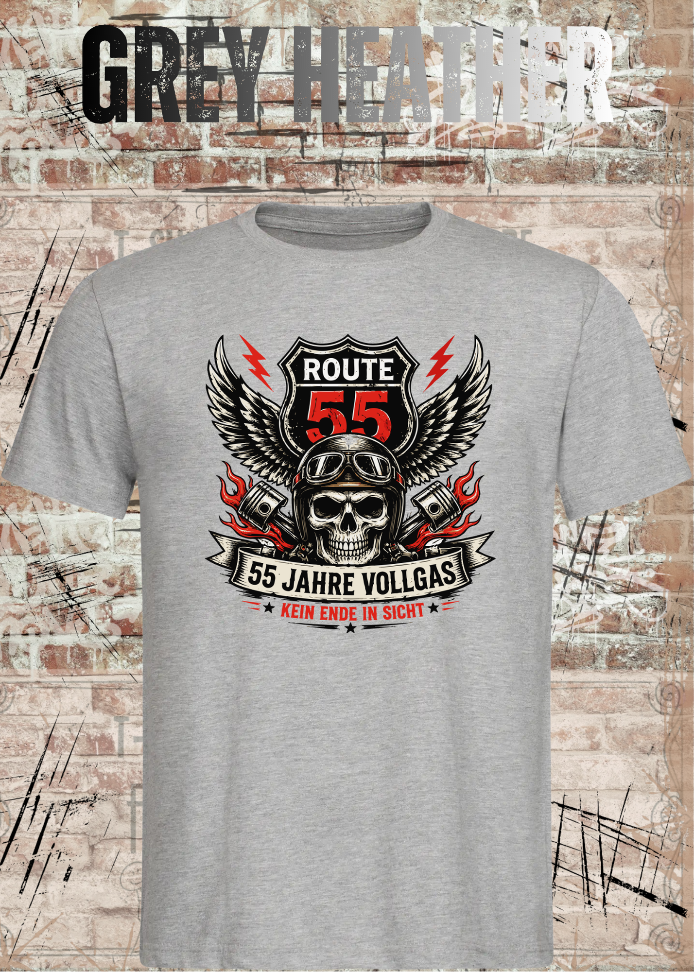 55 Jahre Vollgas T-Shirt – Route 55 | Lustiges 55. Geburtstag Geschenk für Männer