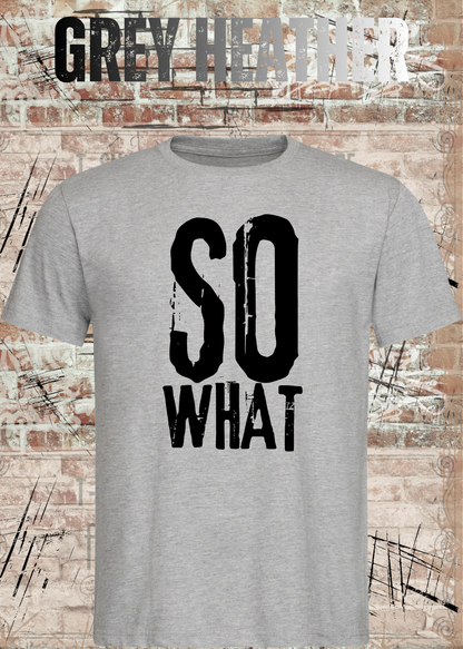 SO WHAT T-Shirt Herren & Damen in Grey Heather.