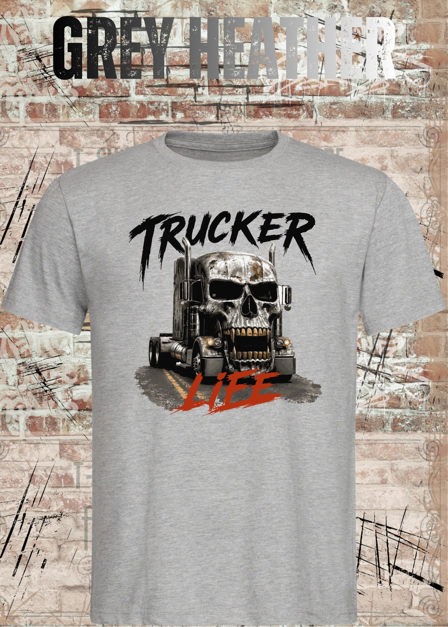 Trucker Life T-Shirt – LKW Totenkopf Shirt für Trucker