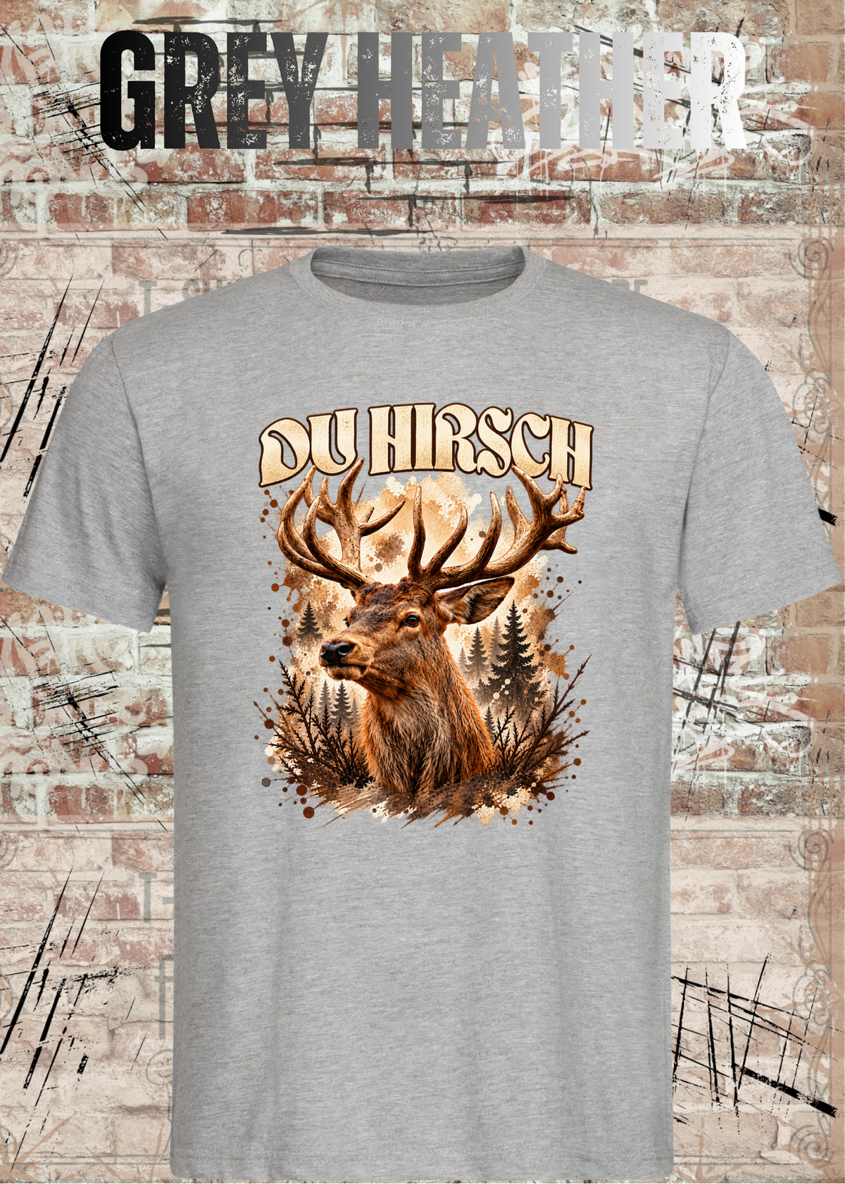 Du Hirsch T-Shirt – Lustiges Hirsch Shirt | Unisex Natur & Jäger Geschenk