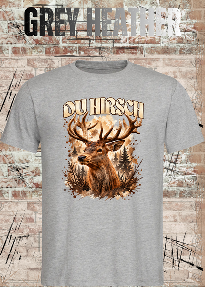 Du Hirsch T-Shirt – Lustiges Hirsch Shirt | Unisex Natur & Jäger Geschenk