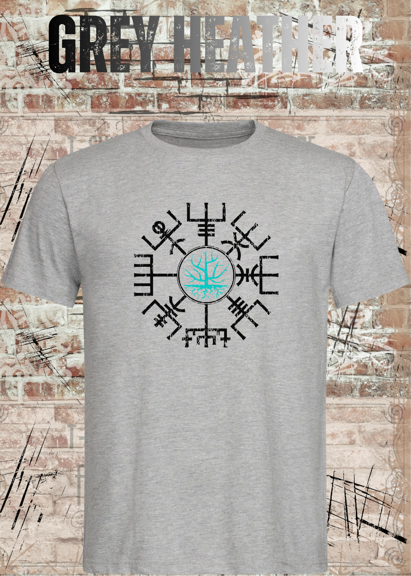Vegvisir Baum des Lebens Wikinger T-Shirt | Nordische Runen | Unisex Shirt