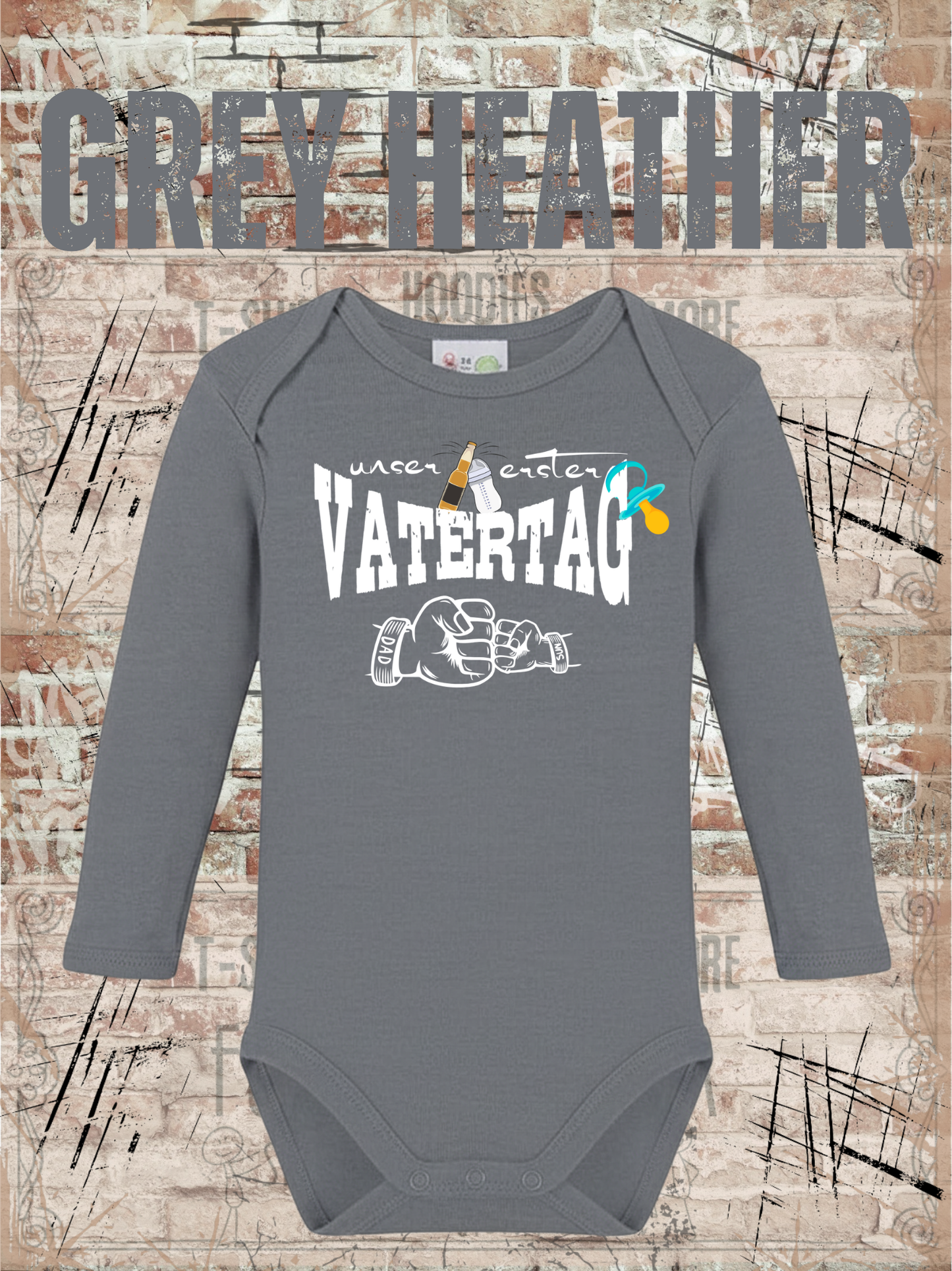 Jungen Baby Body Unser erster Vatertag Geschenkidee Baby Body Newborn Baby Body Papatag Baby Body Strampler Vatertag
