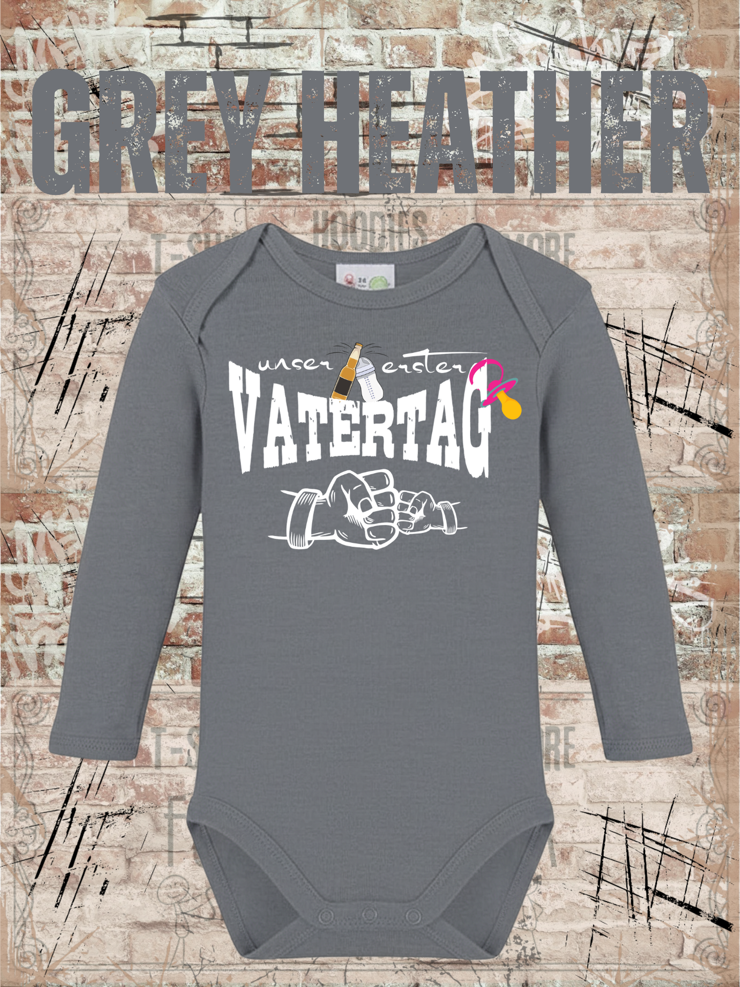 Mädchen Baby Body Unser erster Vatertag Geschenkidee Baby Body Newborn Baby Body Papatag Baby Body Strampler Vatertag