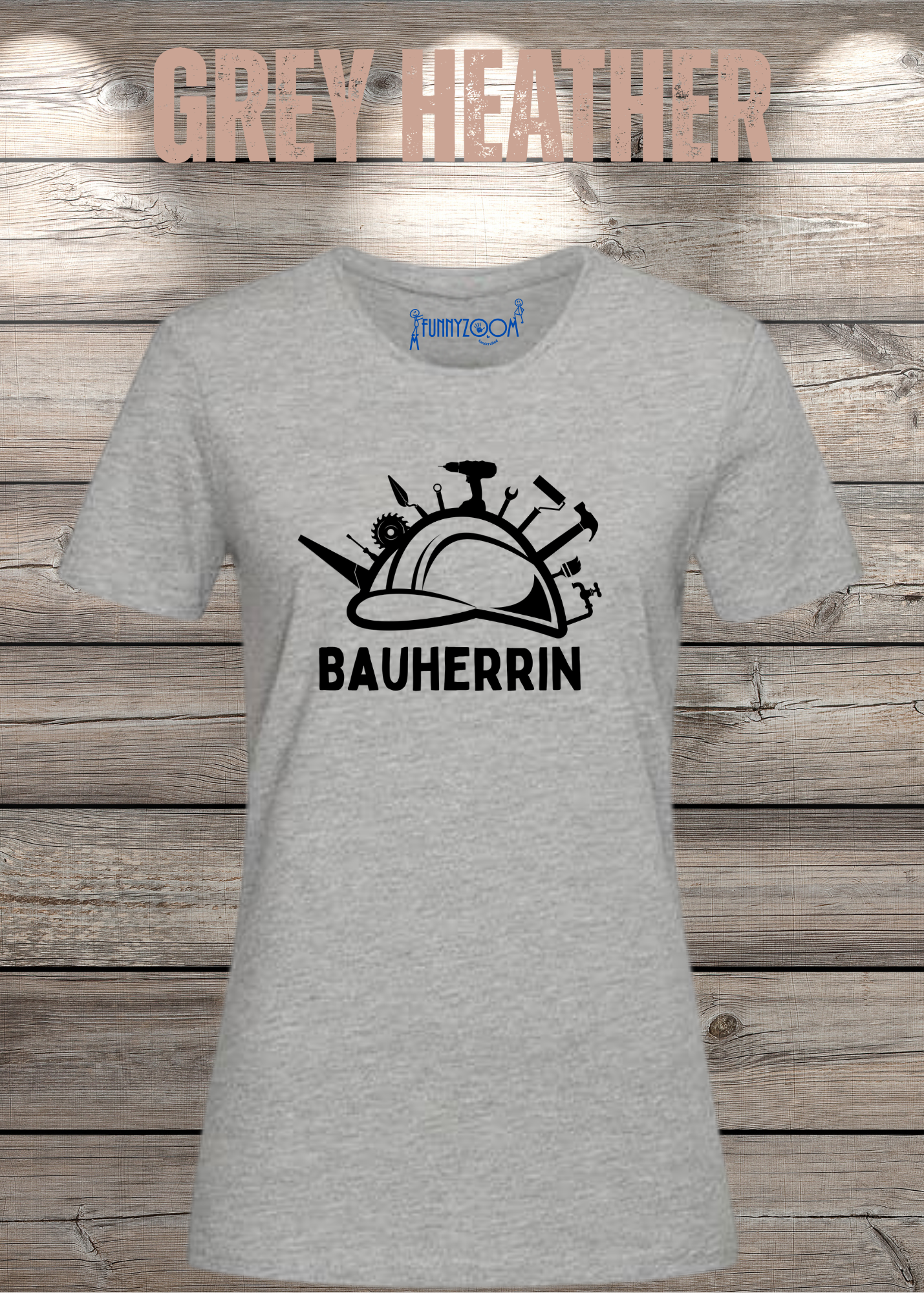 Damen T-Shirt Bauherrin Geschenkidee für Hausbesitzerin Witziges T-Shirt mit Spruch Lustiges Freizeit T-Shirt Haus bauen
