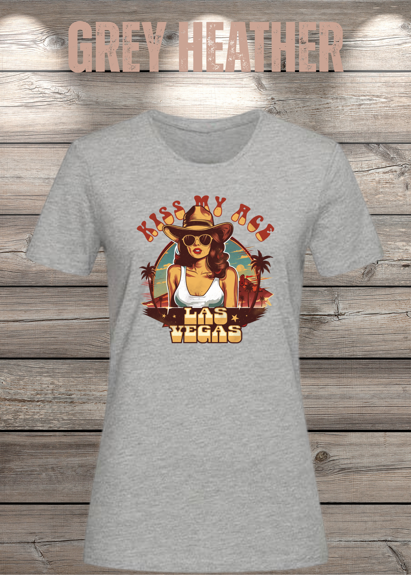 Kiss my Ace - Las Vegas Damen T-Shirt mit Spruch