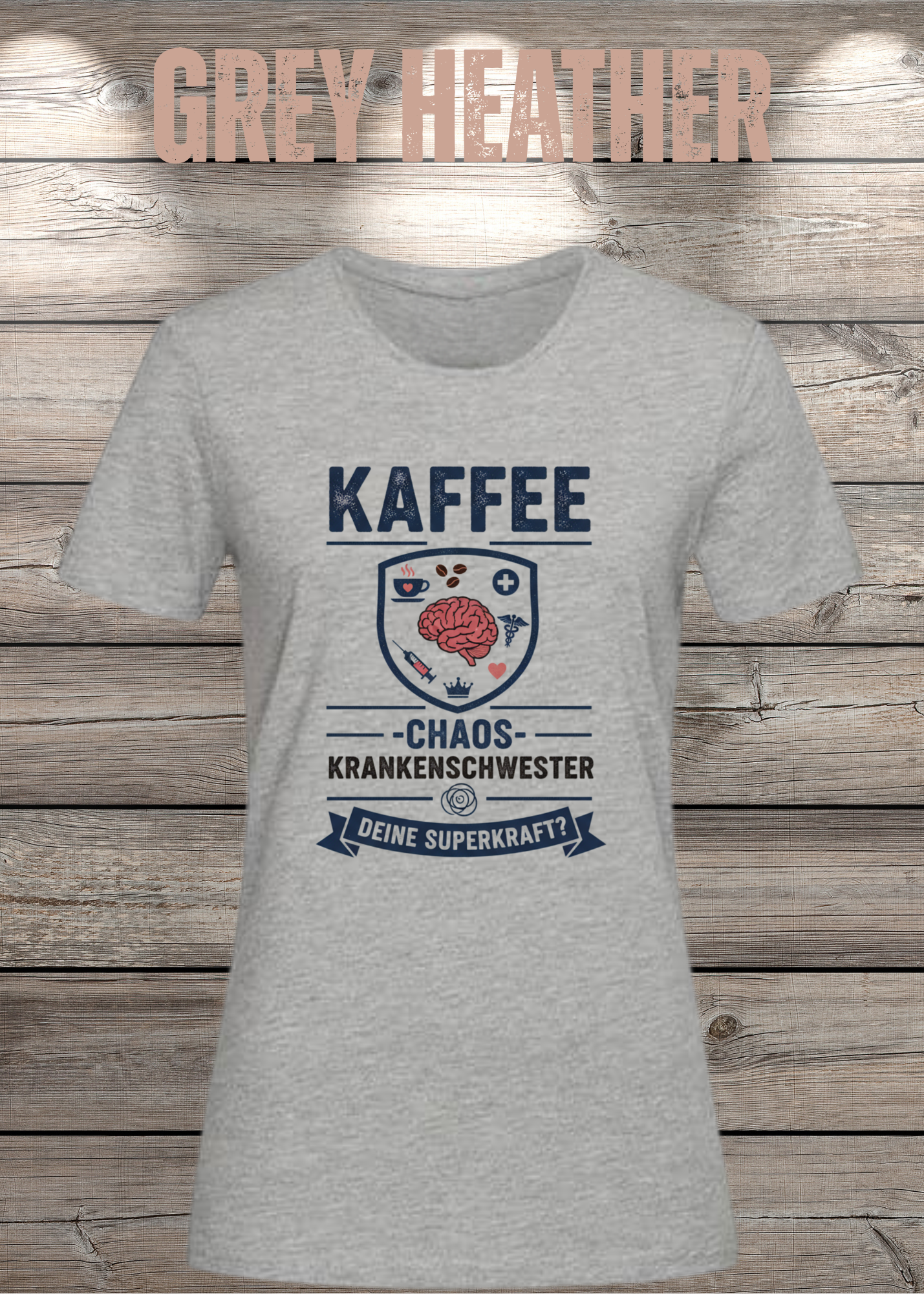 Krankenschwester T-Shirt - Kaffee Chaos Superkraft - Lustiges Geschenk