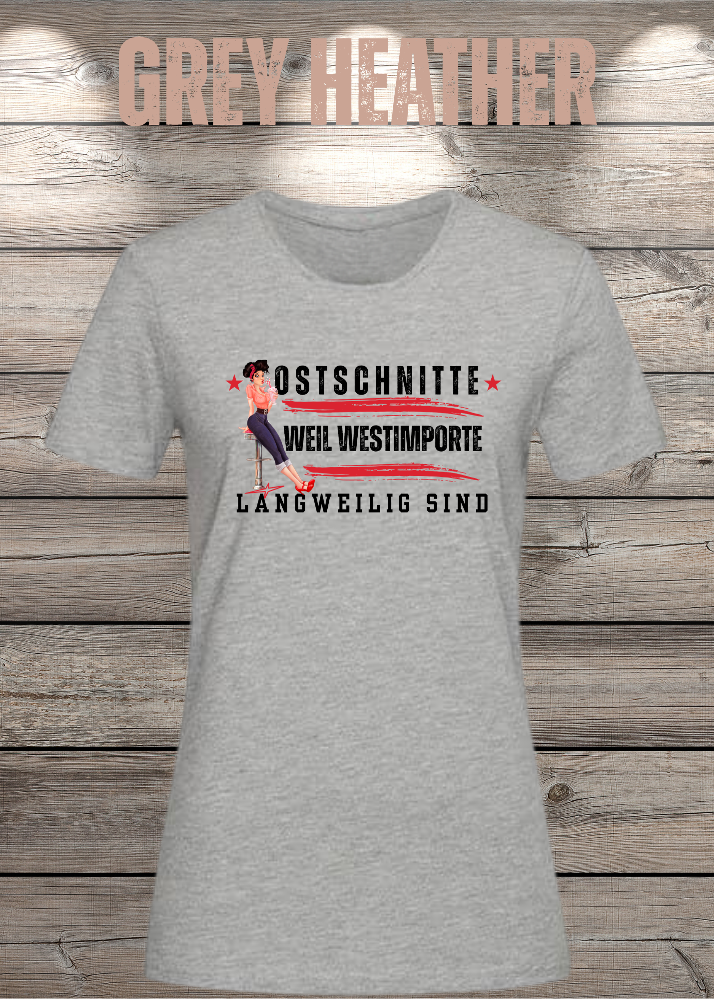 Damen T-Shirt Ostschnitte weil Westimport langweilig ist