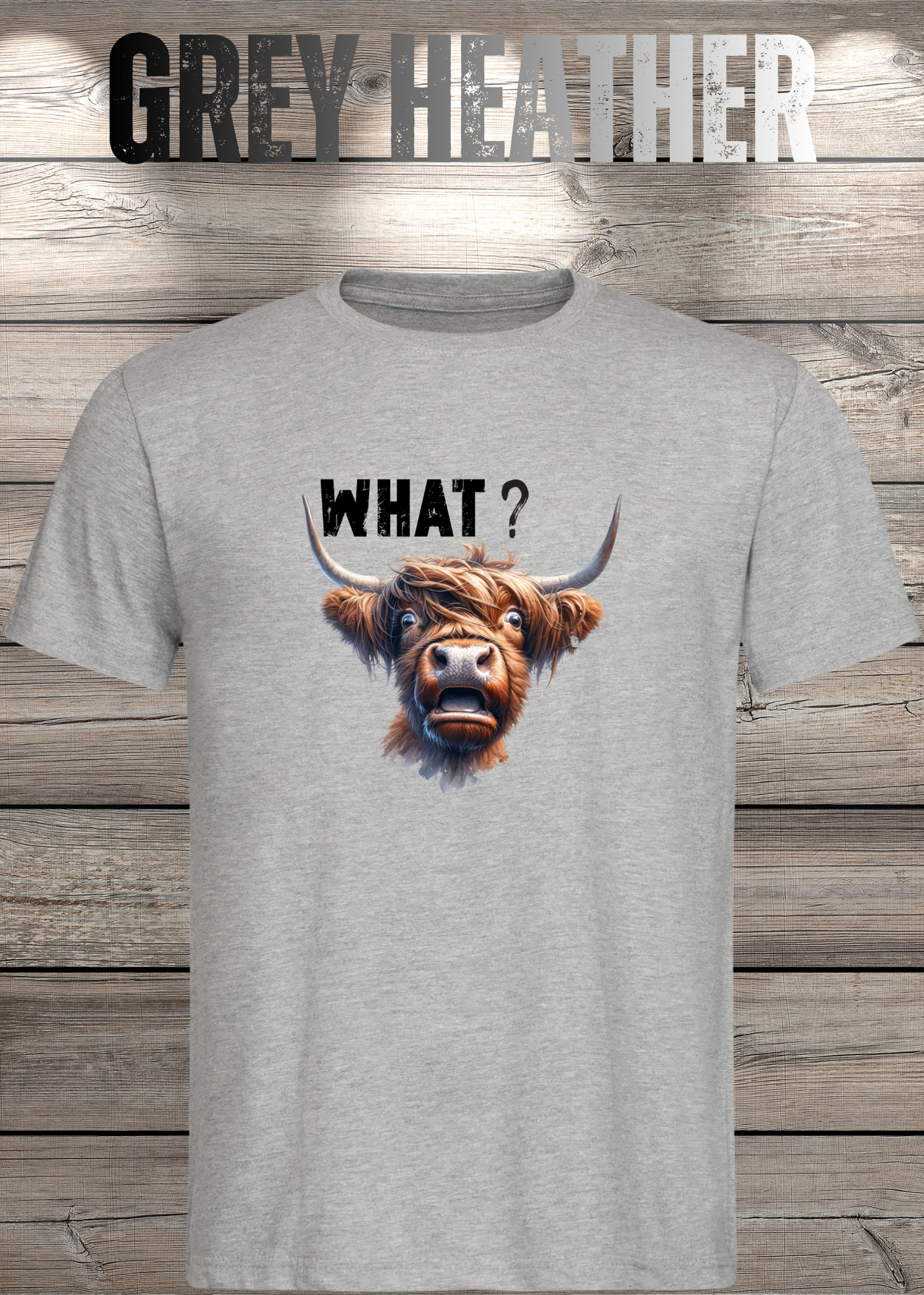What?! Highland Kuh Unisex T-Shirt - Verwirrt aber Süß!