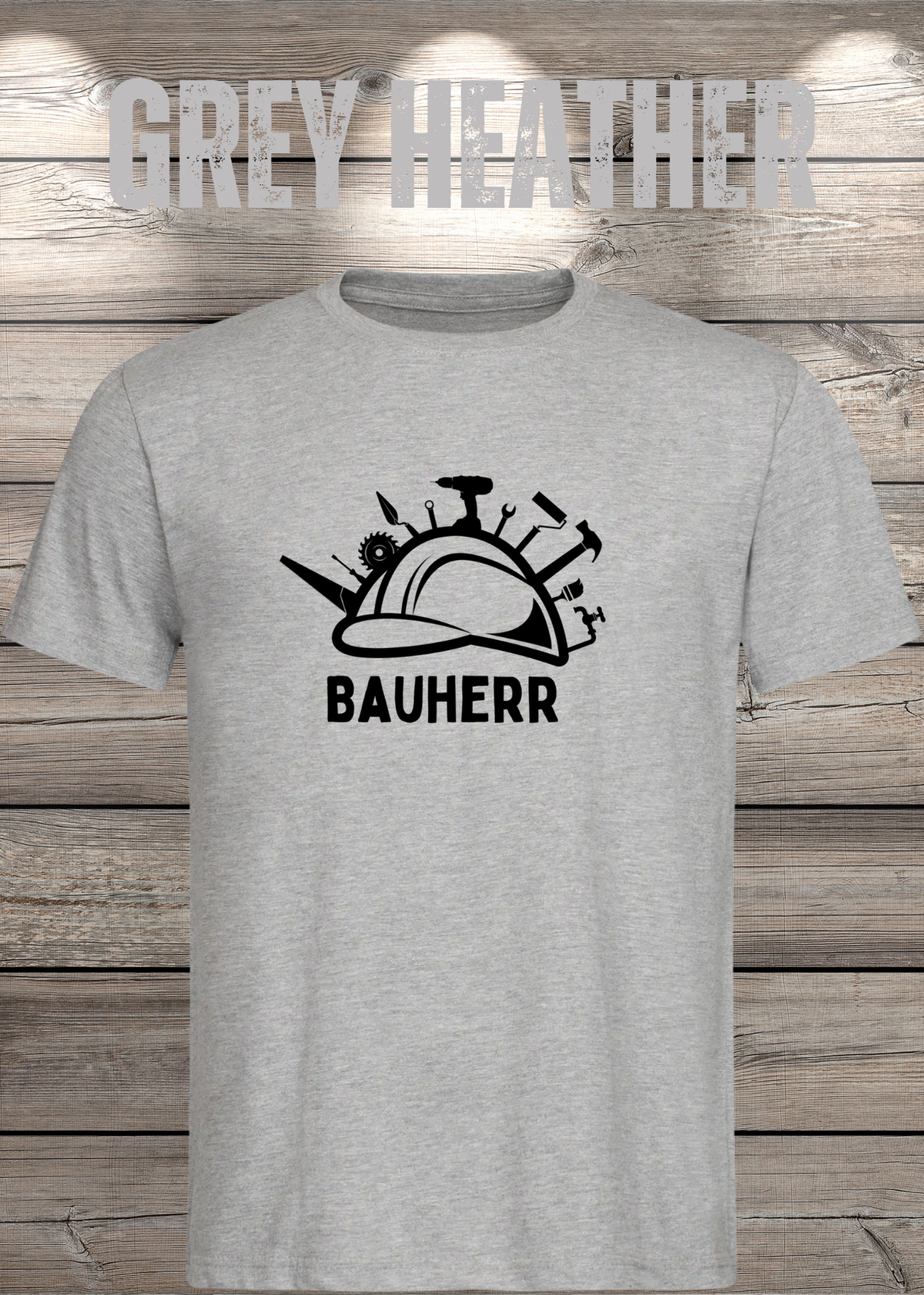 Bauherr T-Shirt Herren in Grey Heather.