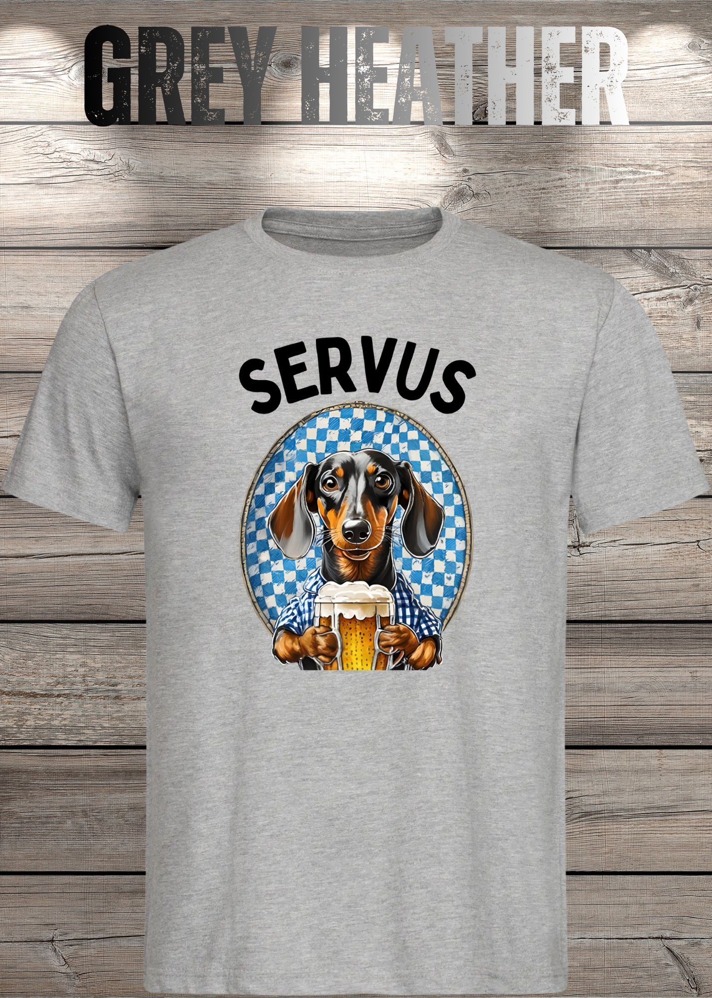 Servus Dackel Bayern Bier T-Shirt - Witzige Geschenkidee Unisex