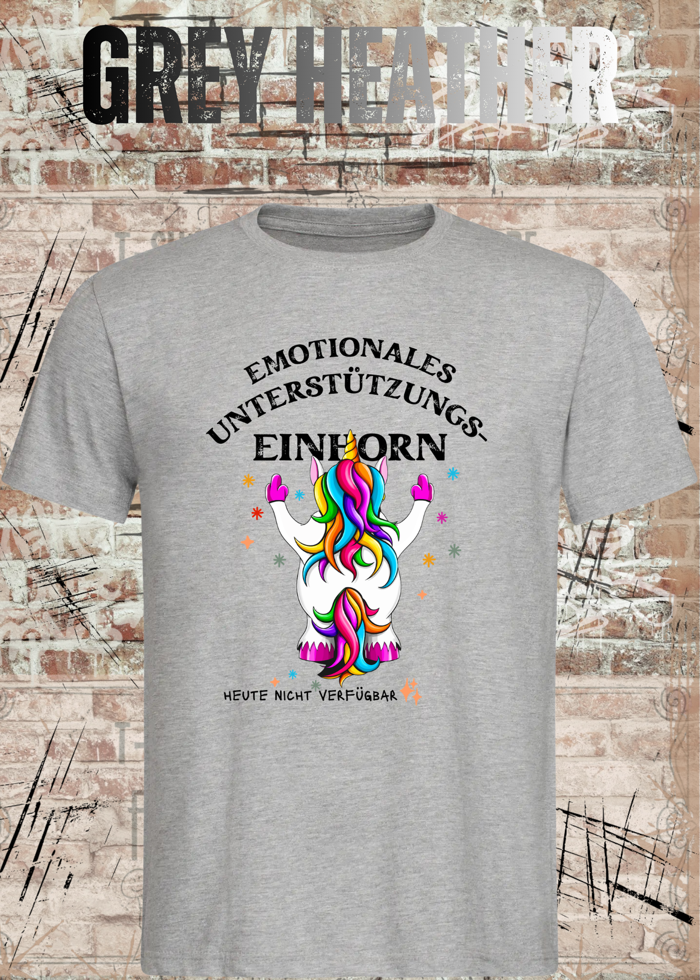 Emotionales Unterstützungs-Einhorn T-Shirt – Lustiges Unicorn Shirt Damen Herren