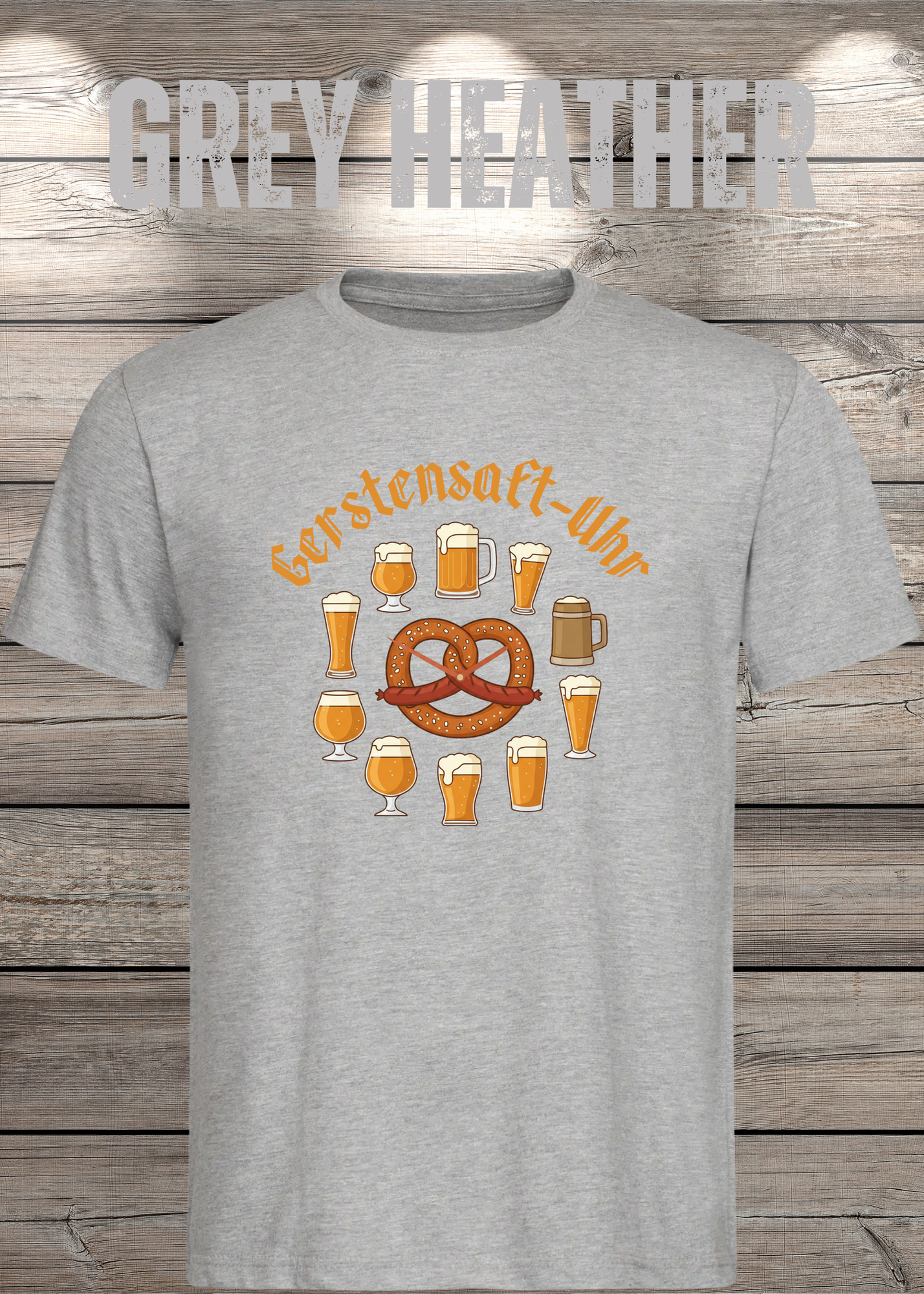 T-Shirt Gerstensaft Uhr Bieruhr Geschenkidee T-Shirt Freizeit T-Shirt Unisex in vielen Farben und Größen