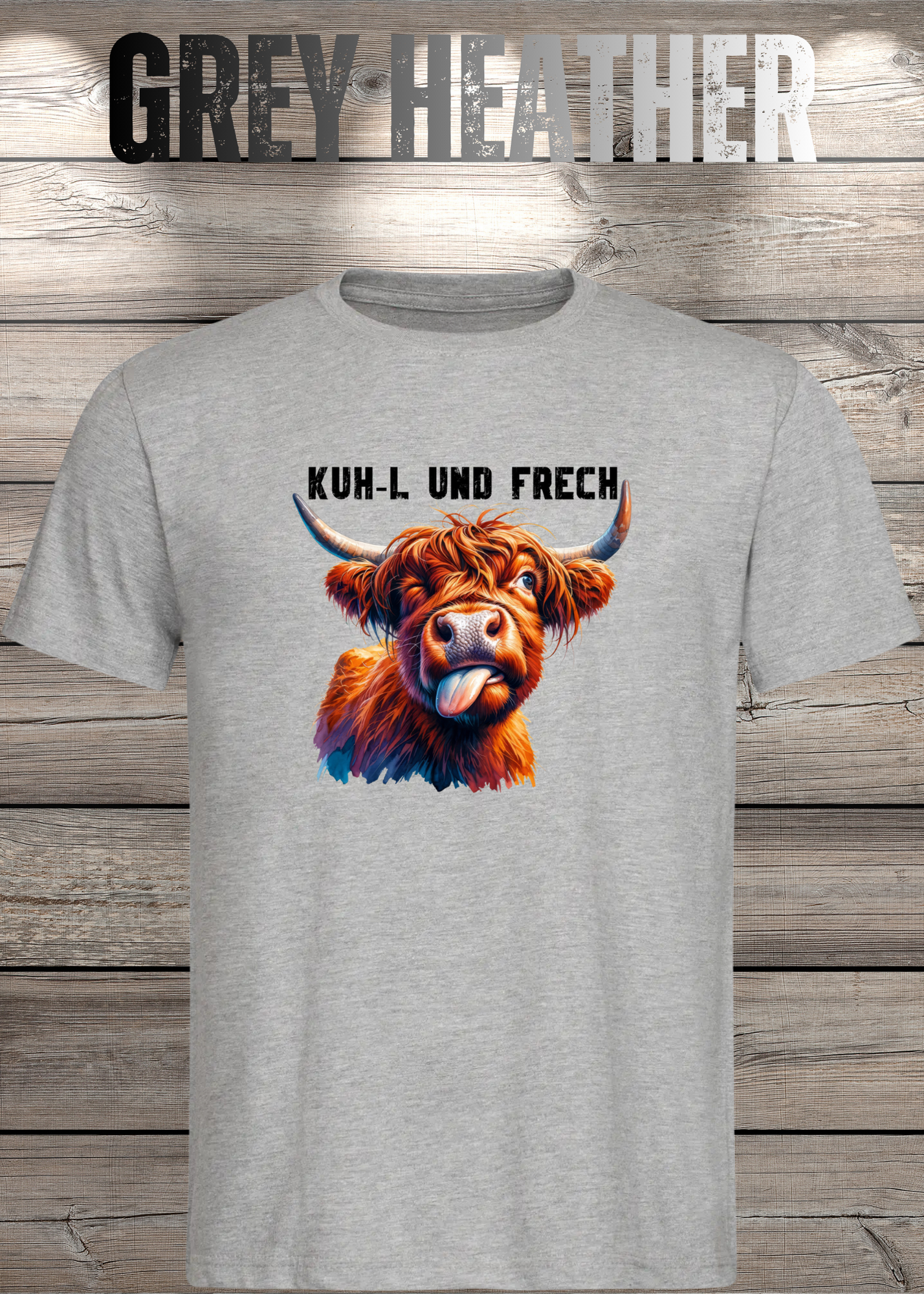 Highland Kuh Unisex T-Shirt Kuh-l und frech! Zottel-Power