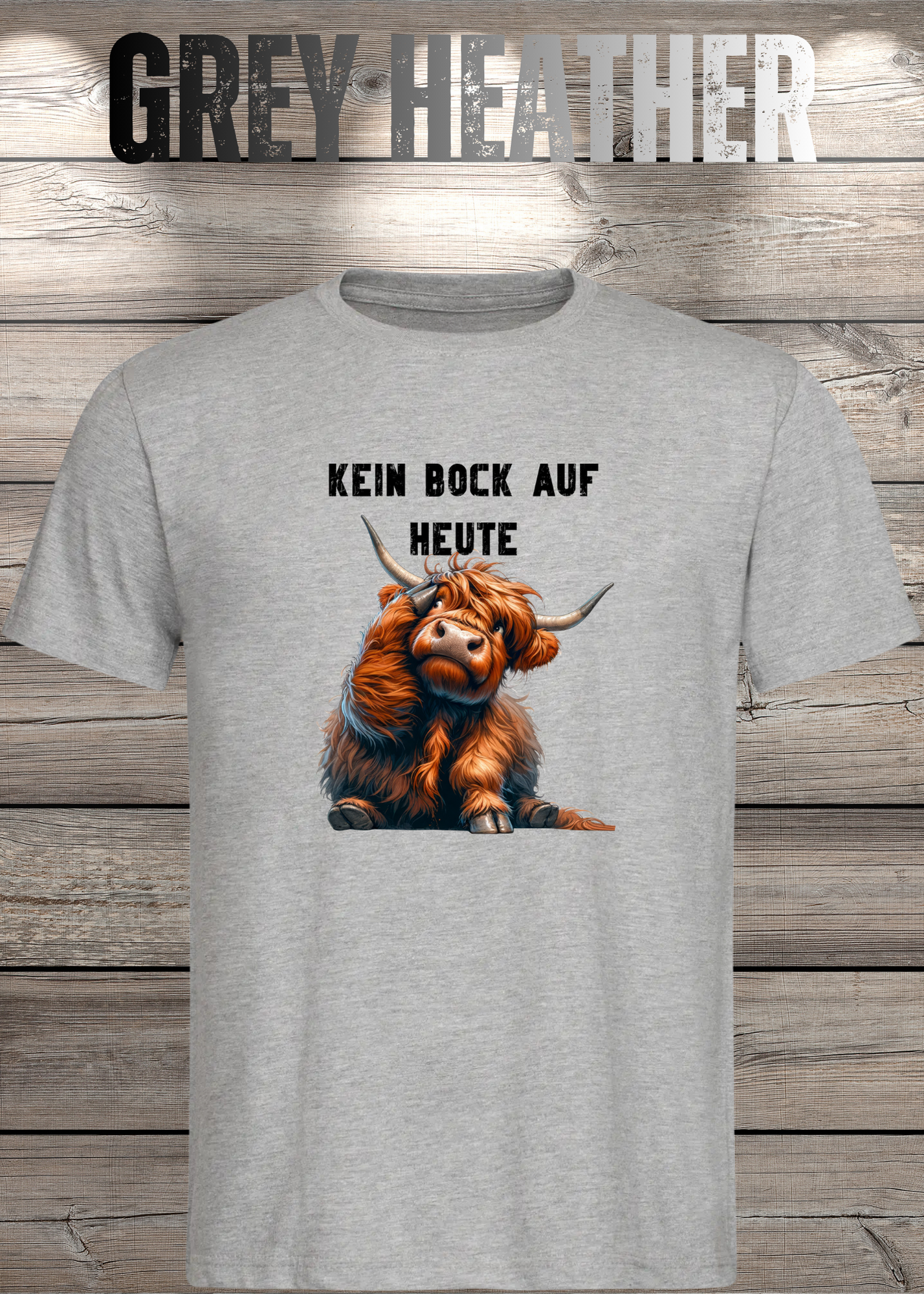 Highland Kuh Unisex T-Shirt Kein Bock auf heute - Montags-Mood