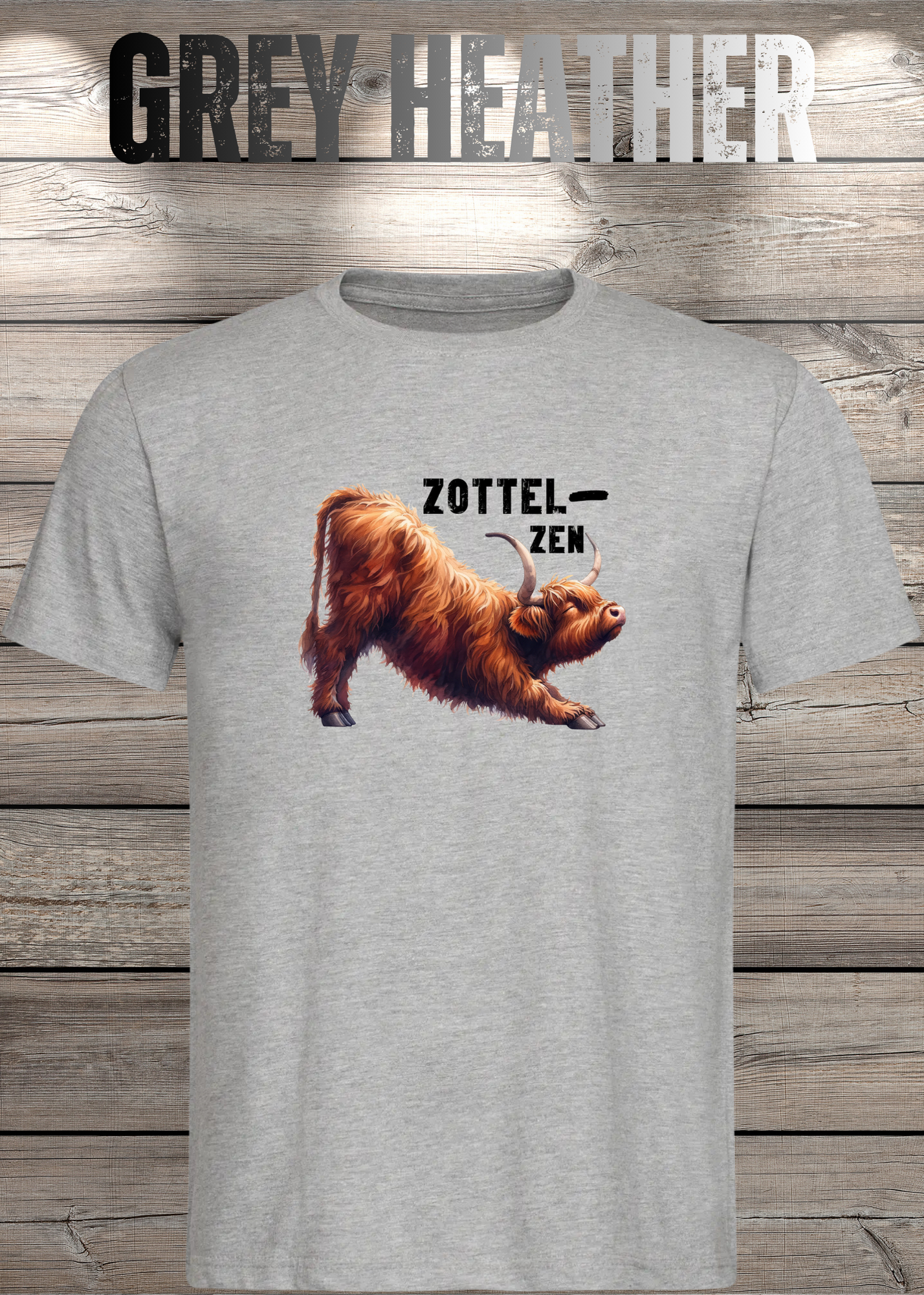 Highland Kuh Unisex T-Shirt - Zottel-Zen - Entspannte Vibes