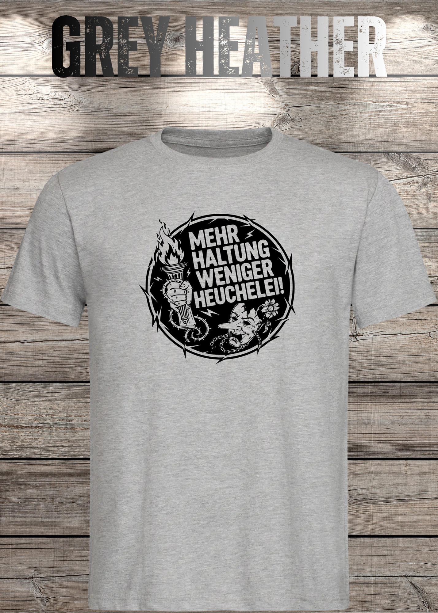 Unisex T-Shirt Mehr Haltung weniger Heuchelei
