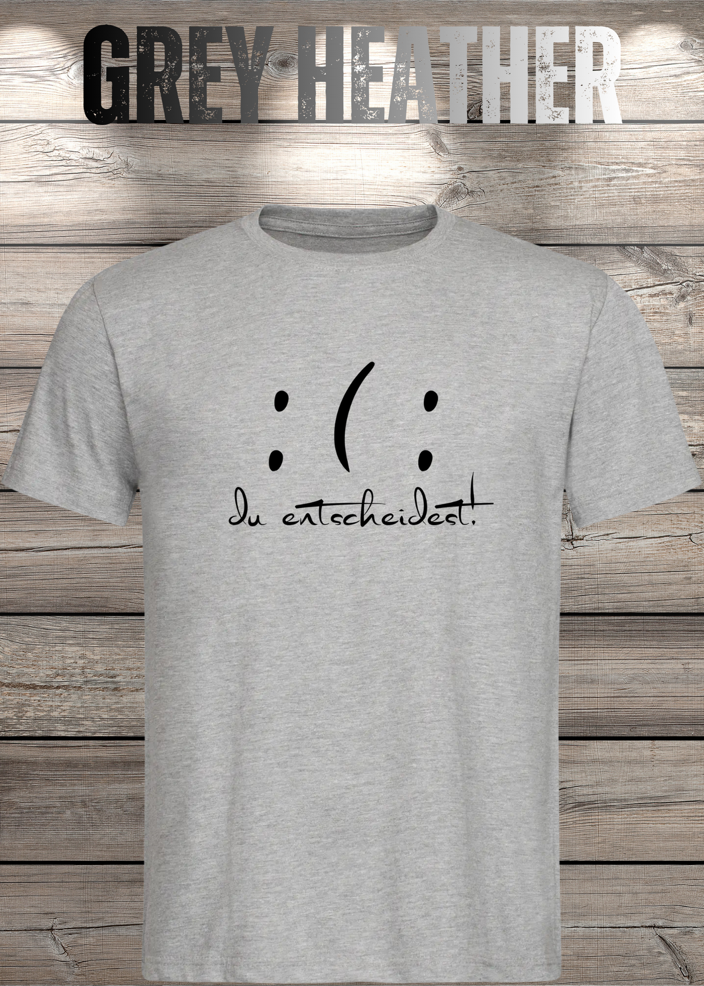 T-Shirt 'Du entscheidest' - Witziges Spruch-Shirt mit gutem & bösem Smiley