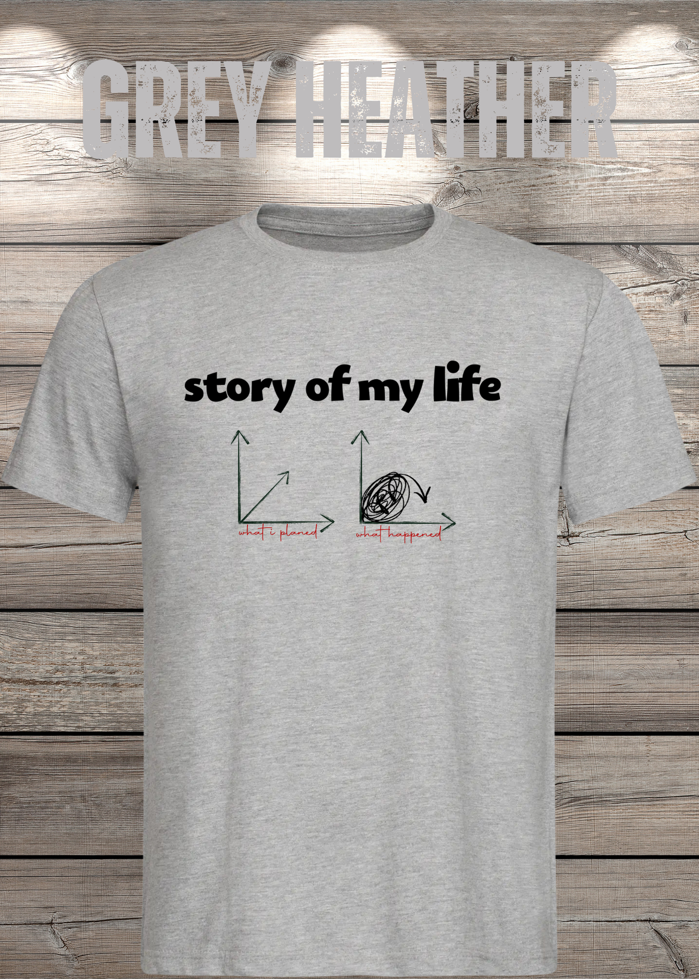 T-Shirt Story of my life Witziges T-Shirt mit Diagramm Geschenkidee Unisex